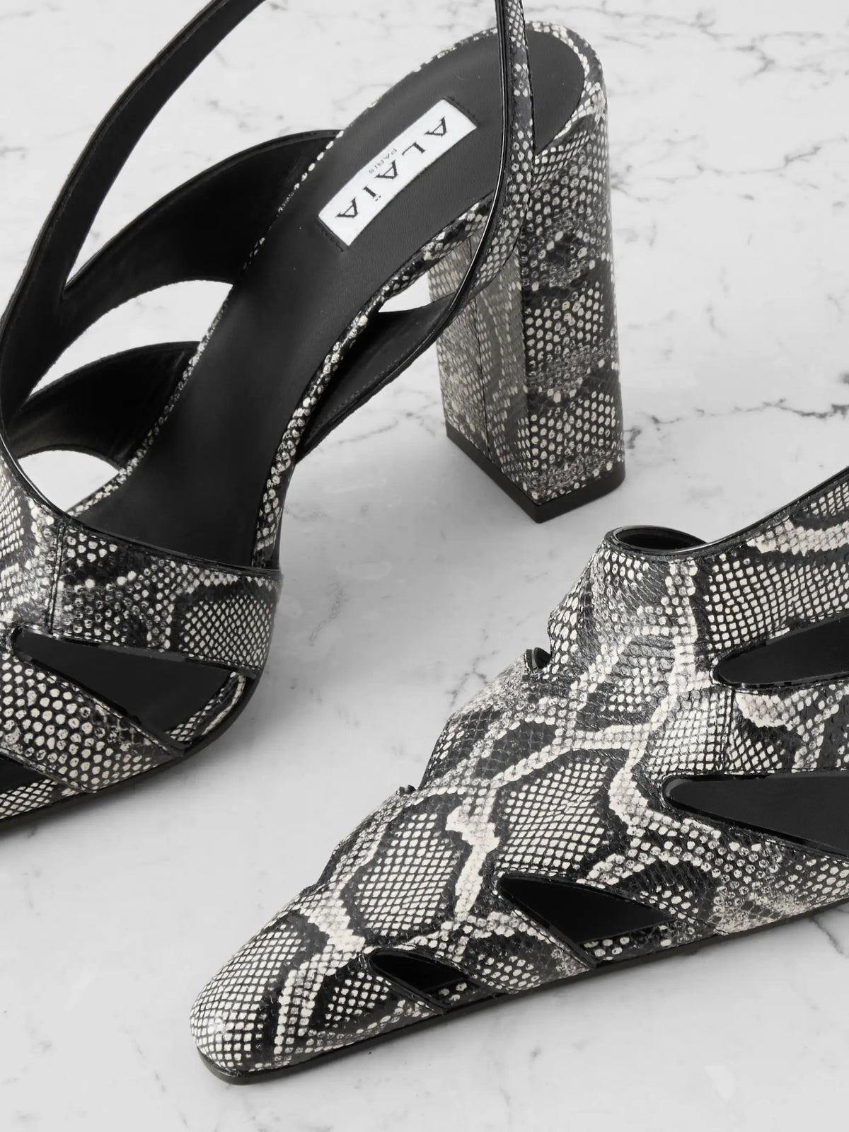 90 Snakeskin Slingback Sandals