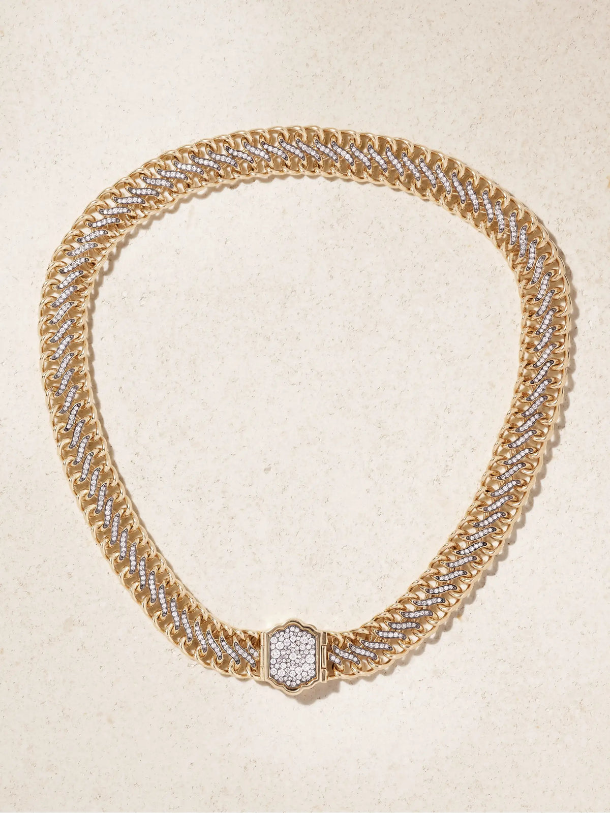 Medusa 14-karat Recycled Gold Diamond Necklace