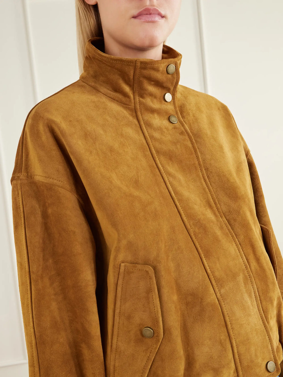 Veronica Beard Bateman Cropped Suede Jacket