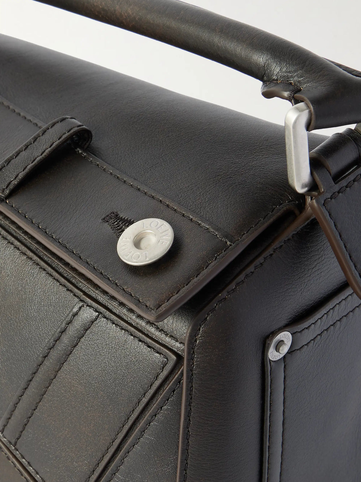 Puzzle Panta Small Textured-leather Shoulder Bag