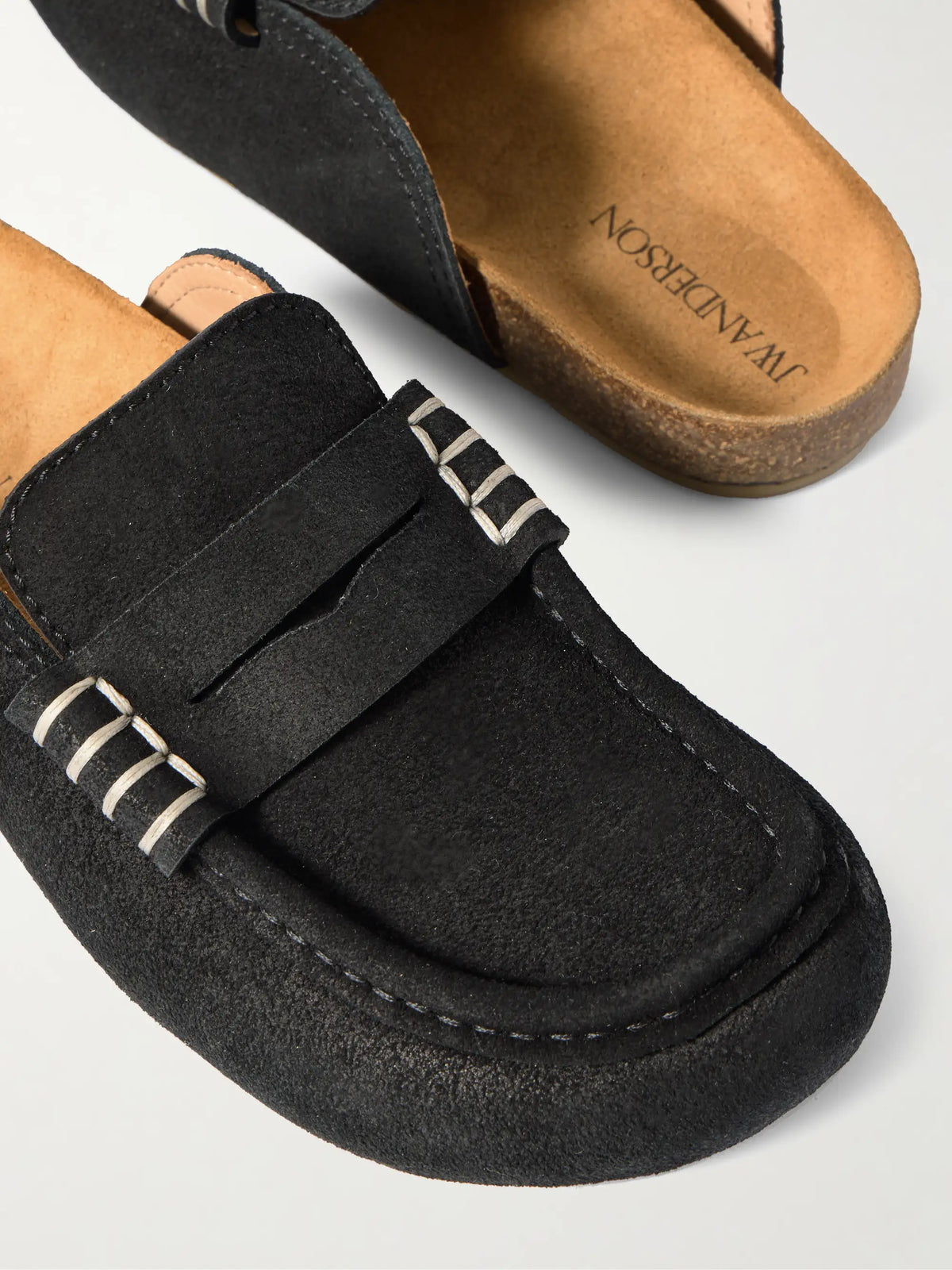 Stitch Suede Slip-ons