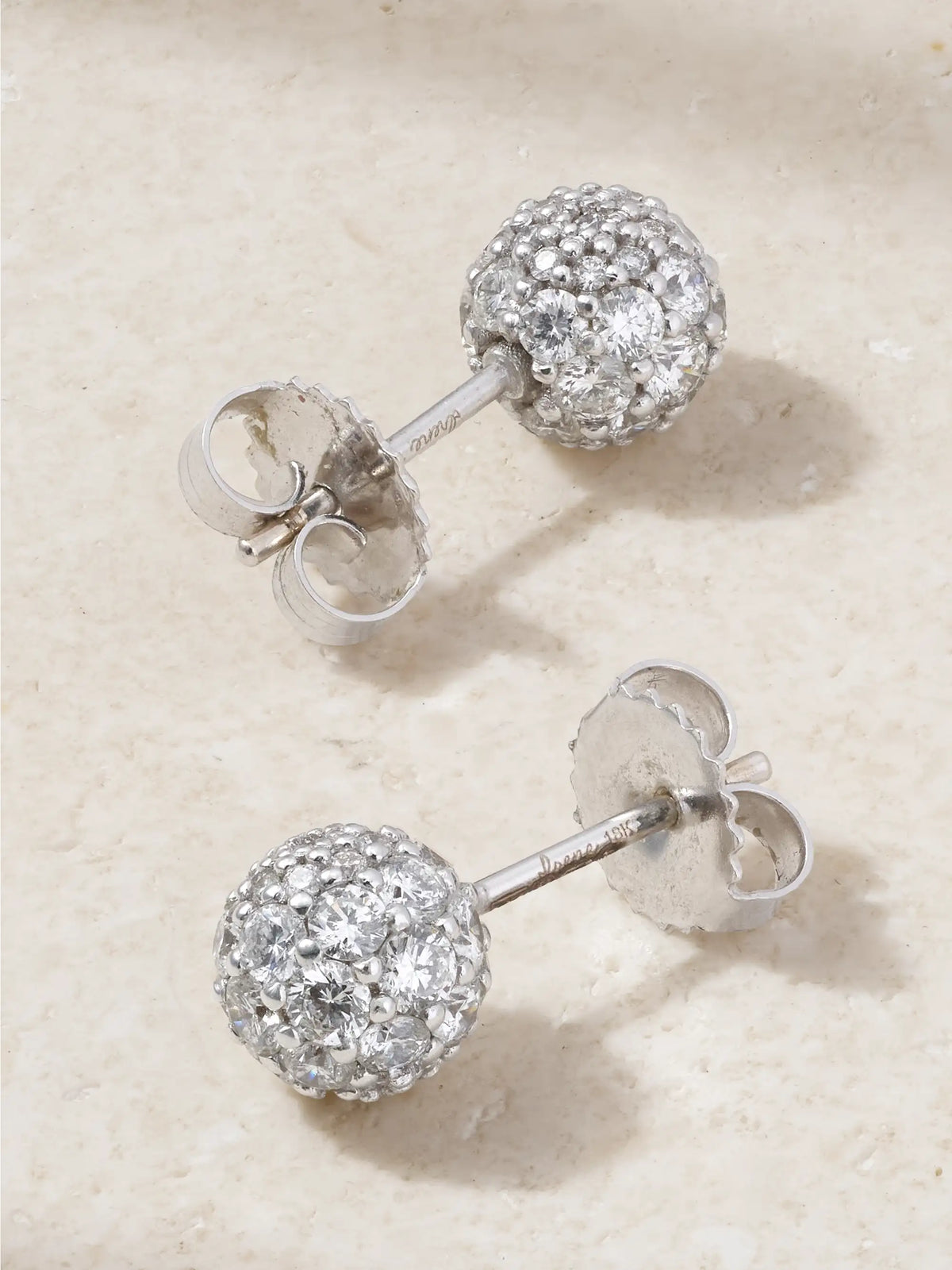 Gumball 18-karat White Gold Diamond Earrings