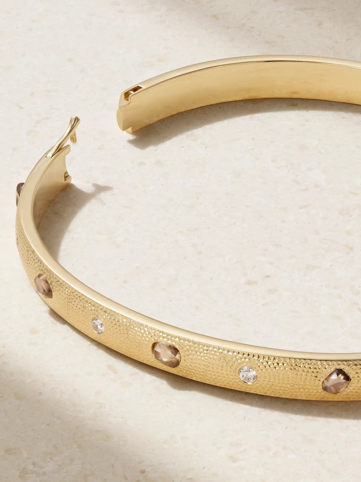 Talisman 18-karat Gold Diamond Bangle