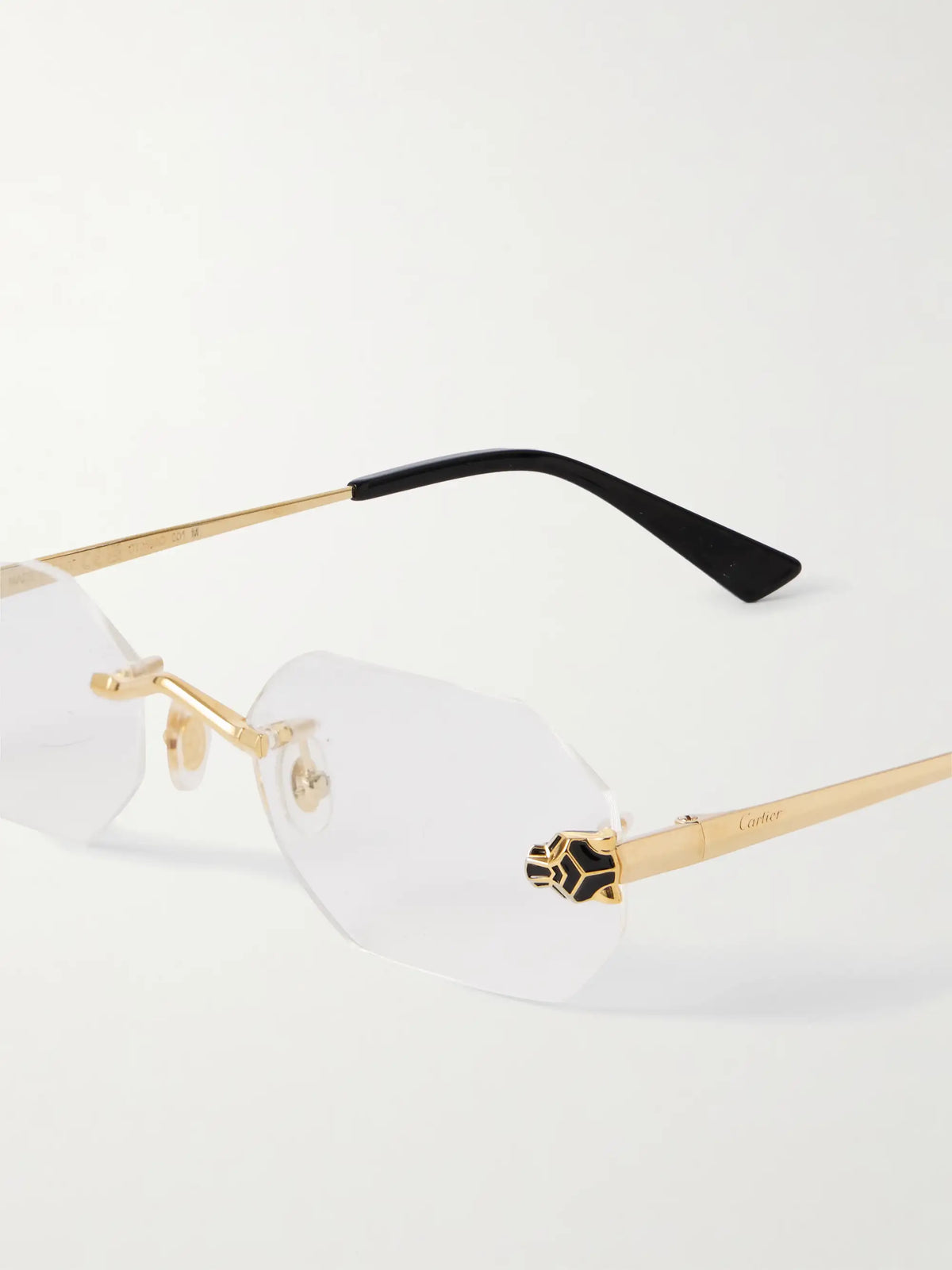 Panthère Classic Rimless Gold-tone Optical Glasses