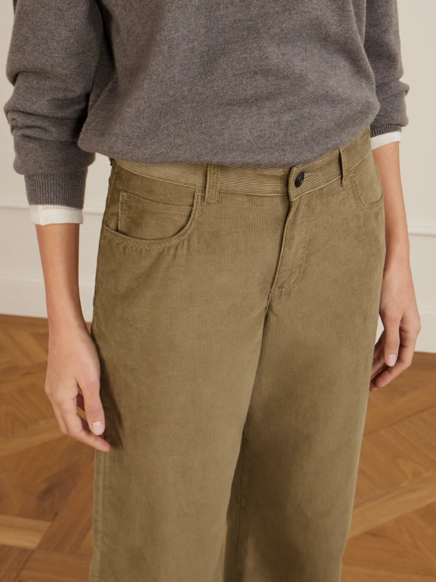 Eglitta Cotton-corduroy Straight-leg Pants
