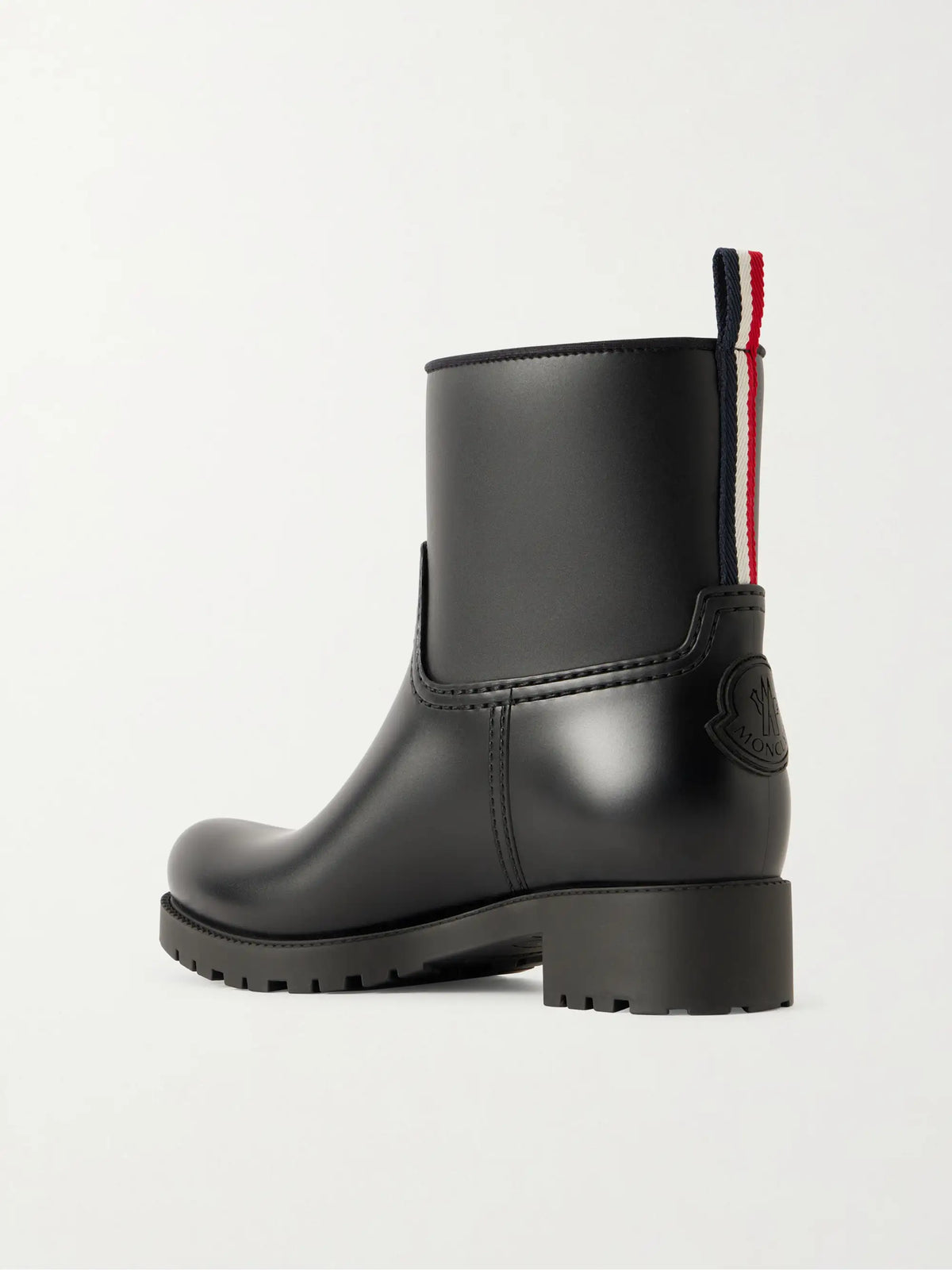 Ginette Grosgrain-trimmed Rubber Rain Boots