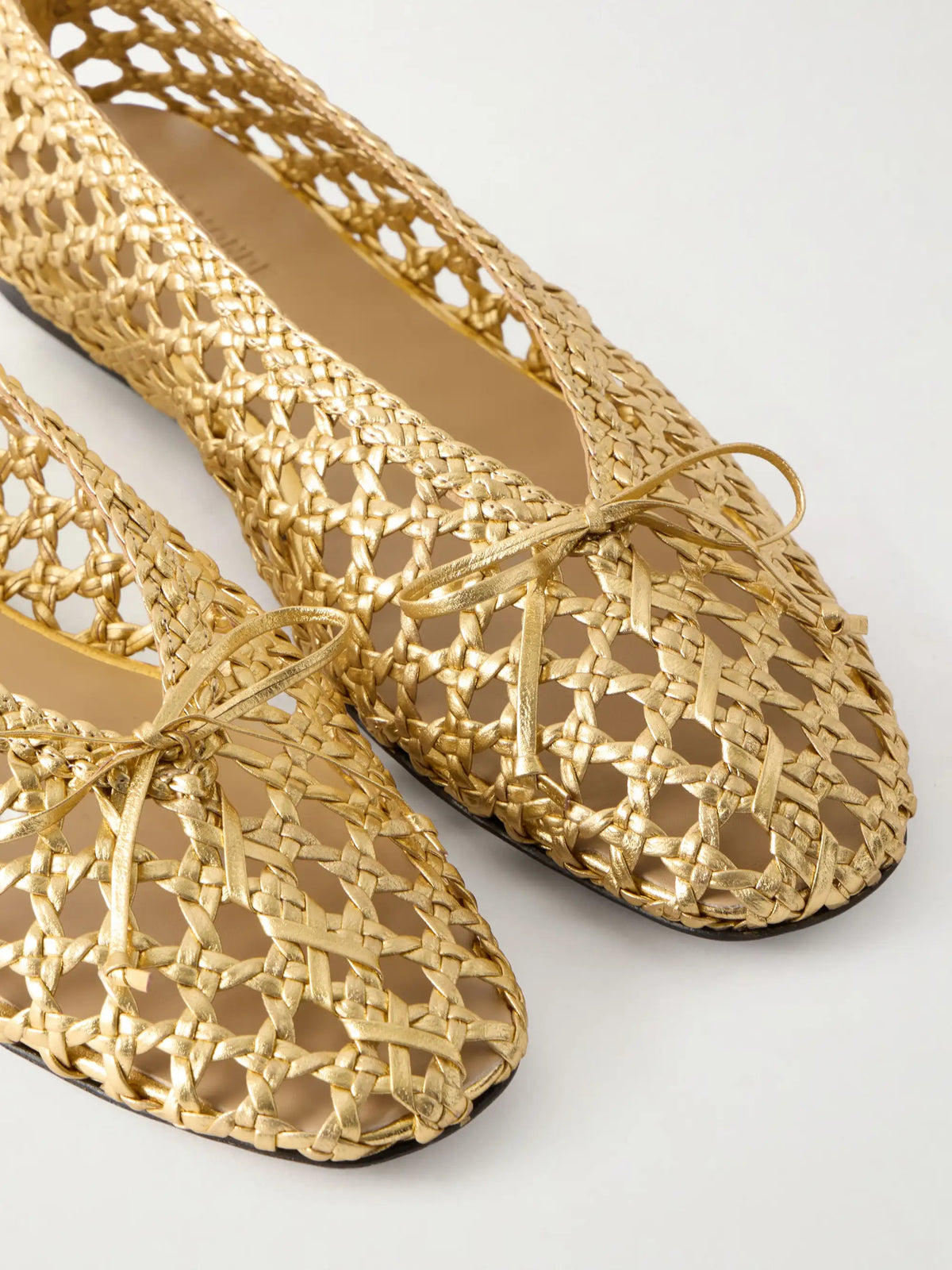 Woven Leather Ballet Flats