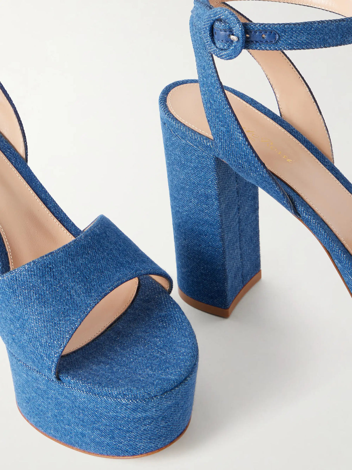 70 Denim Platform Sandals