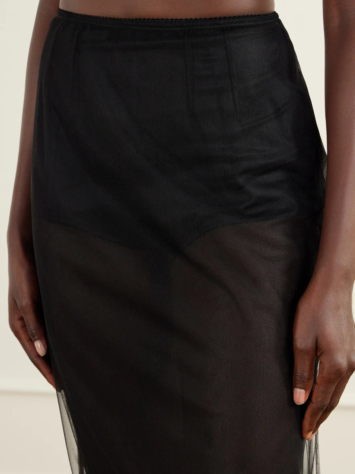 Dolce & Gabbana Layered Lace-trimmed Tulle Midi Skirt