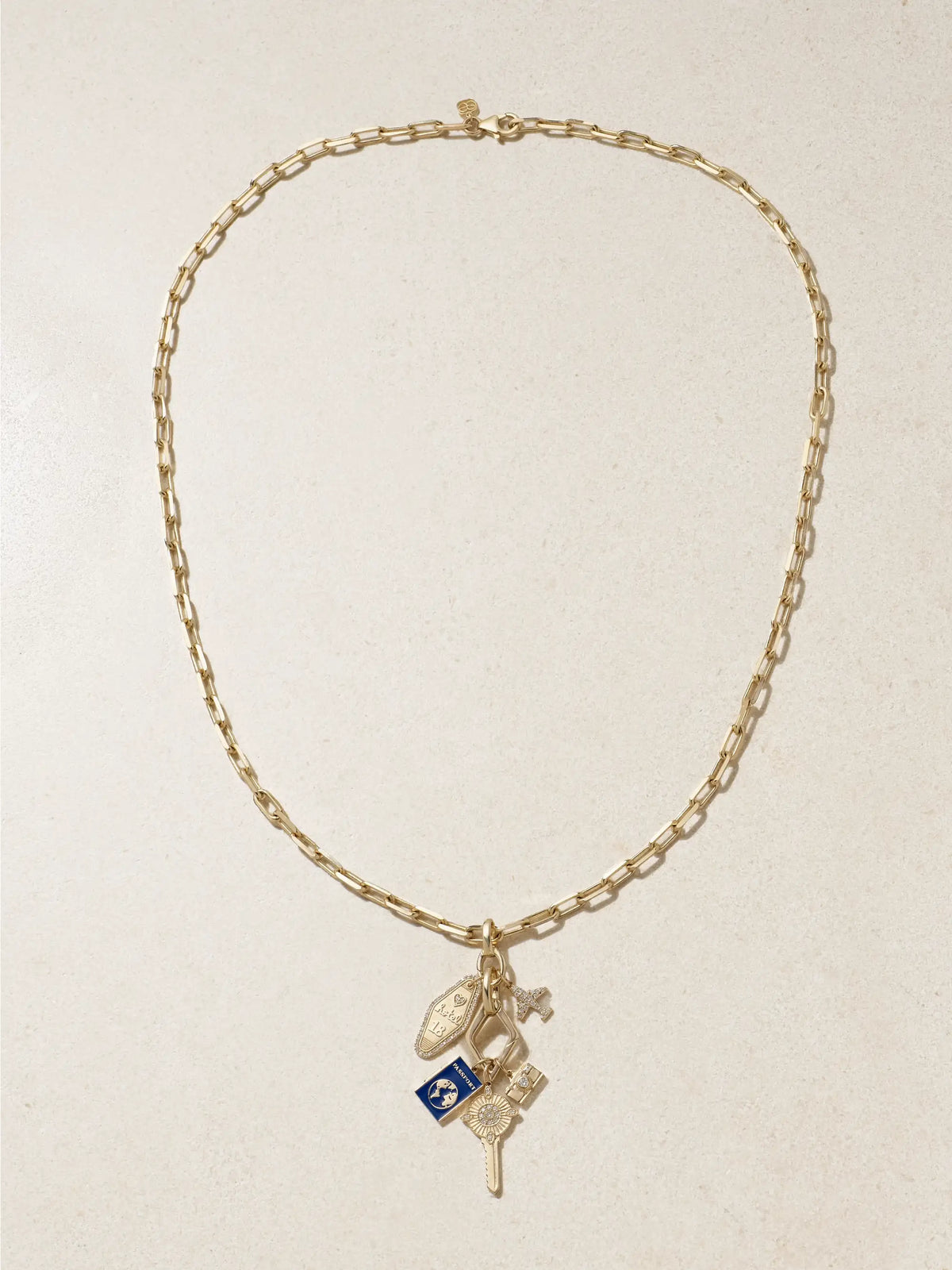 14-karat Gold, Enamel And Diamond Necklace