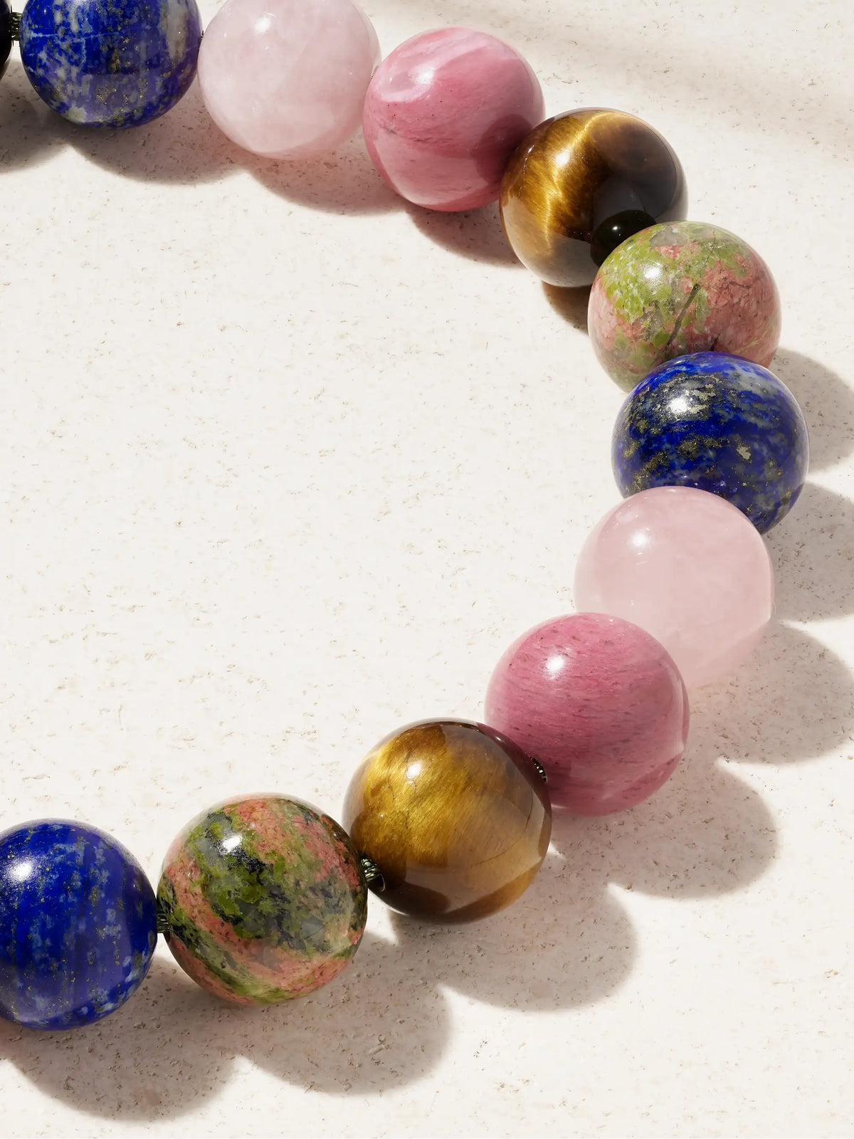Alphabet Downtown 18-karat Gold, Multi-stone And Lurex Necklace