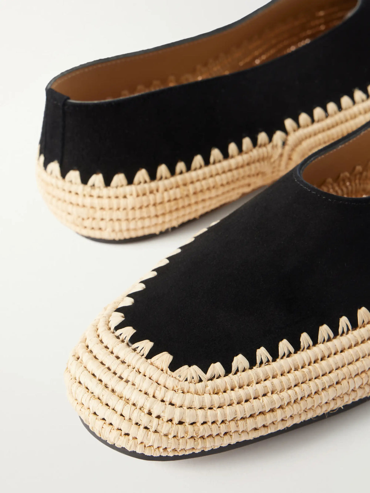 Strength Suede And Raffia Flat