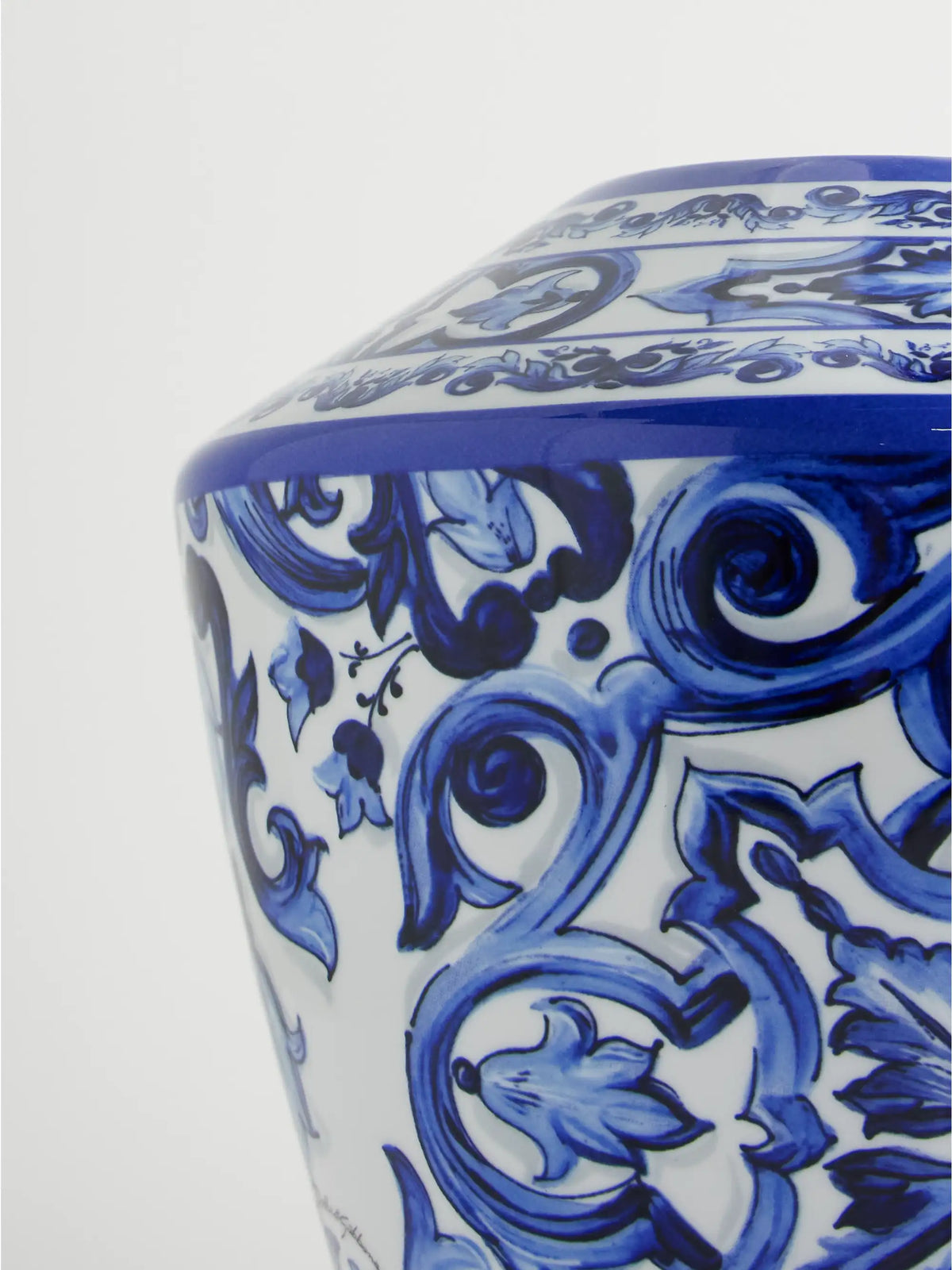Large Amphora Painted Porcelain Vase