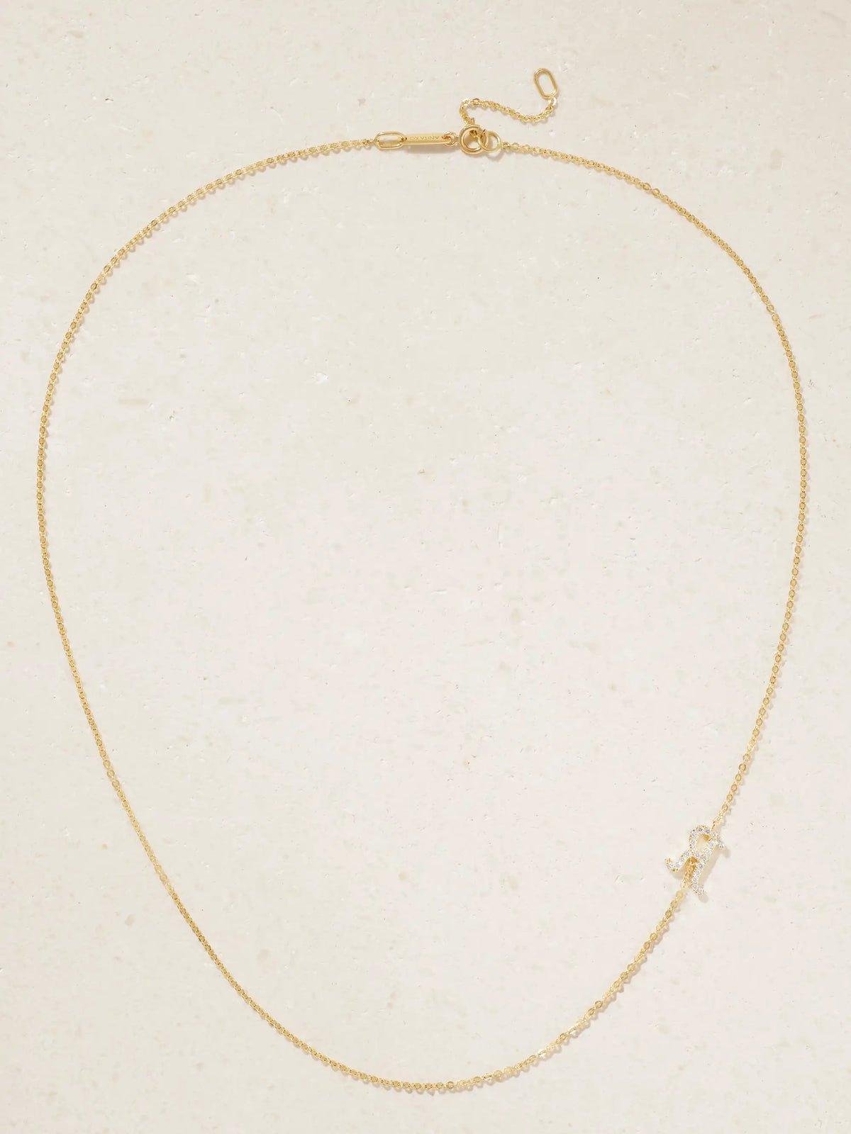 Anita Ko Initial 18-karat Gold Diamond Necklace