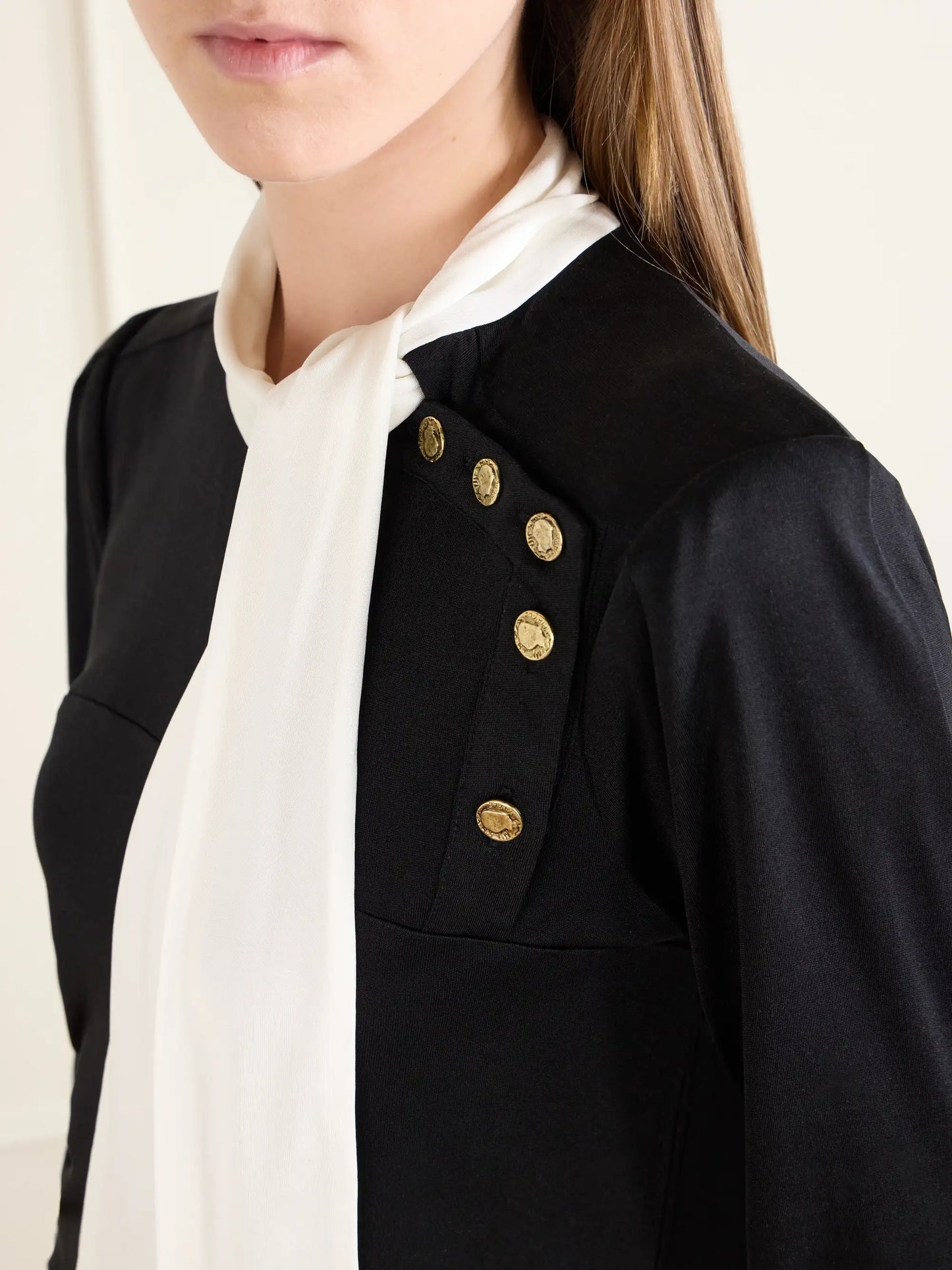 Desi Tie-detailed Silk Shirt