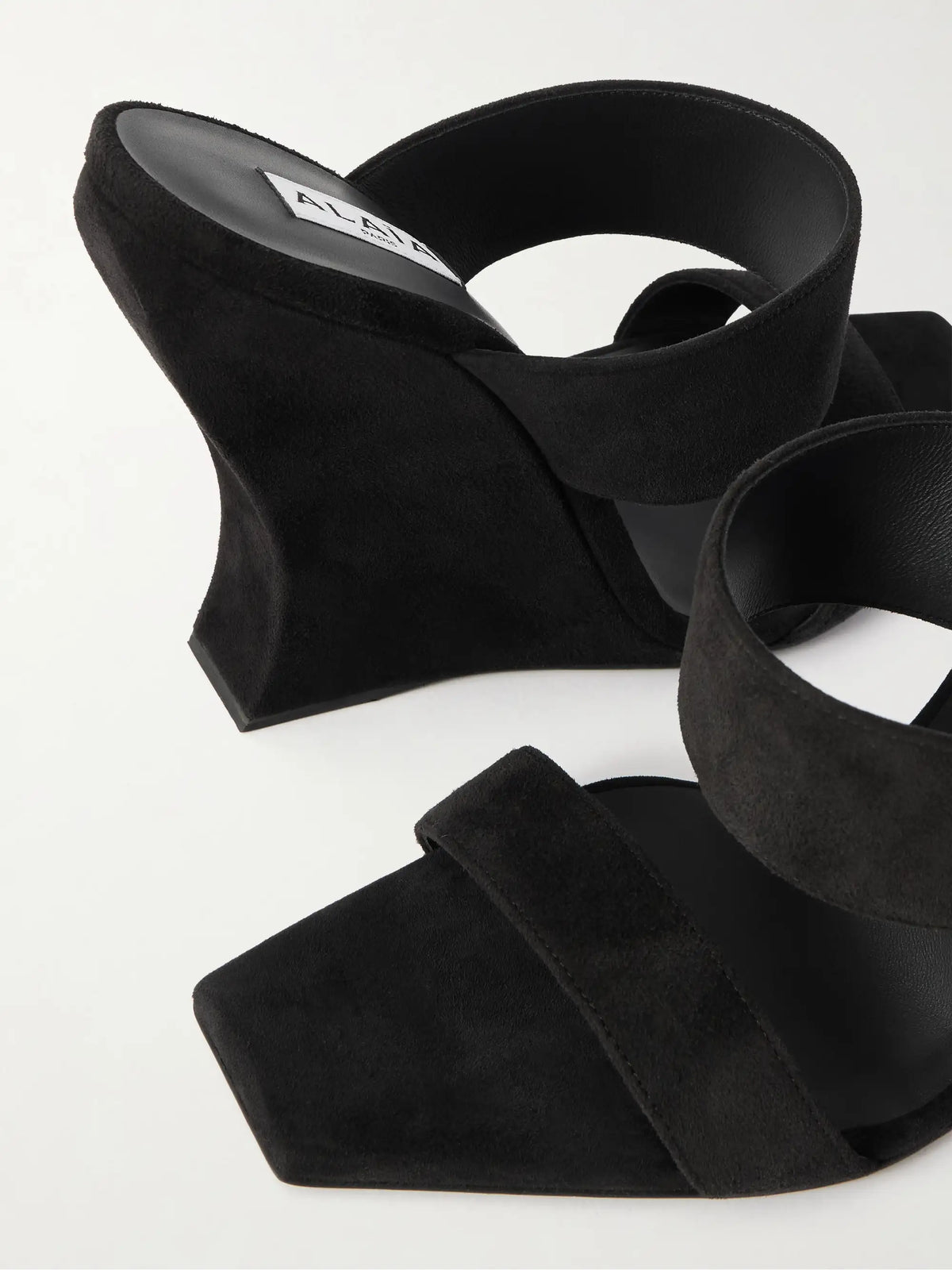 Wave 110 Suede Wedge Mules