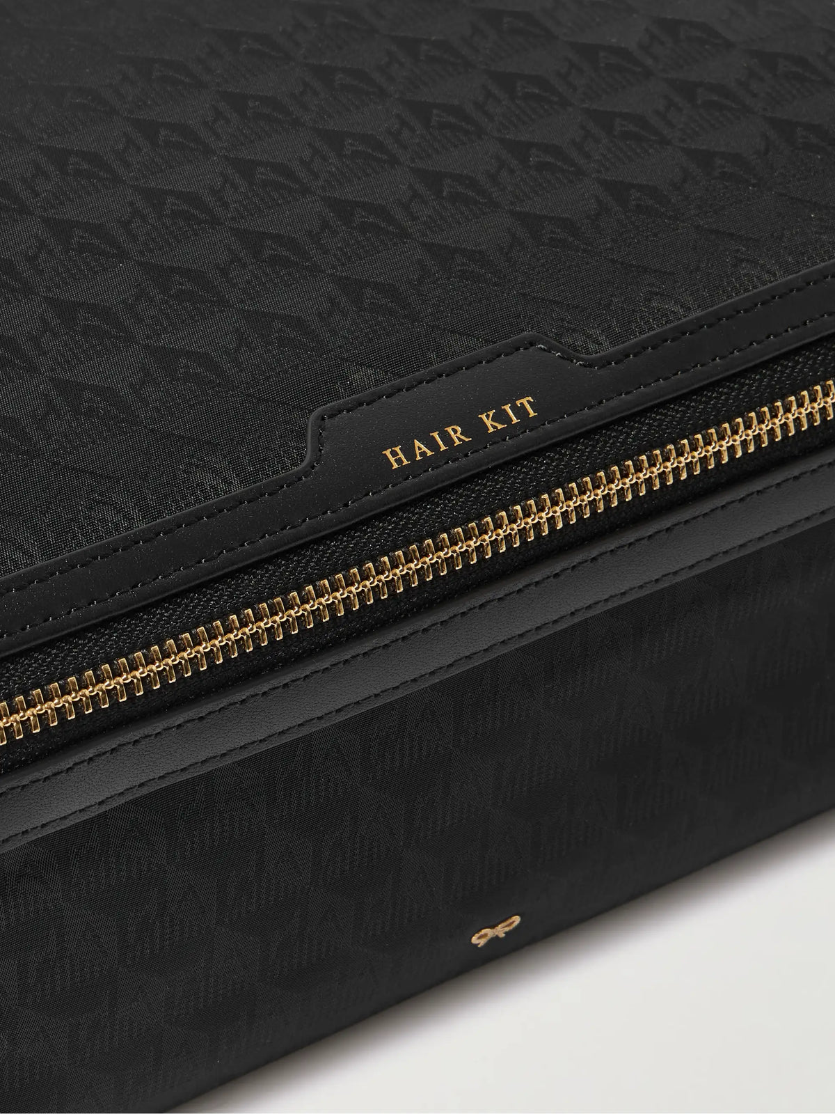 Hair Kit Leather-trimmed Nylon-jacquard Cosmetic Case