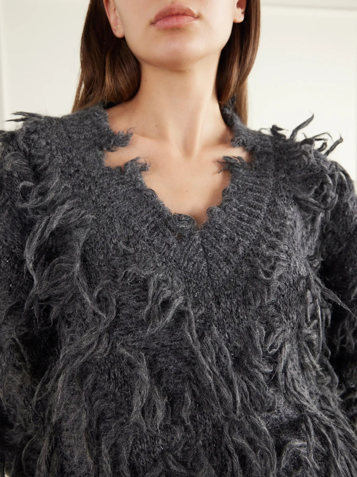 Junya Watanabe Distressed Wool-blend Sweater