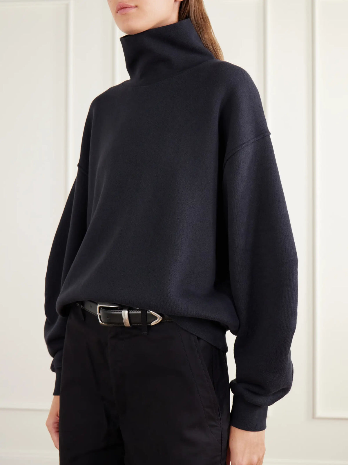 AGOLDE Jenning Cotton-fleece Turtleneck Sweatshirt