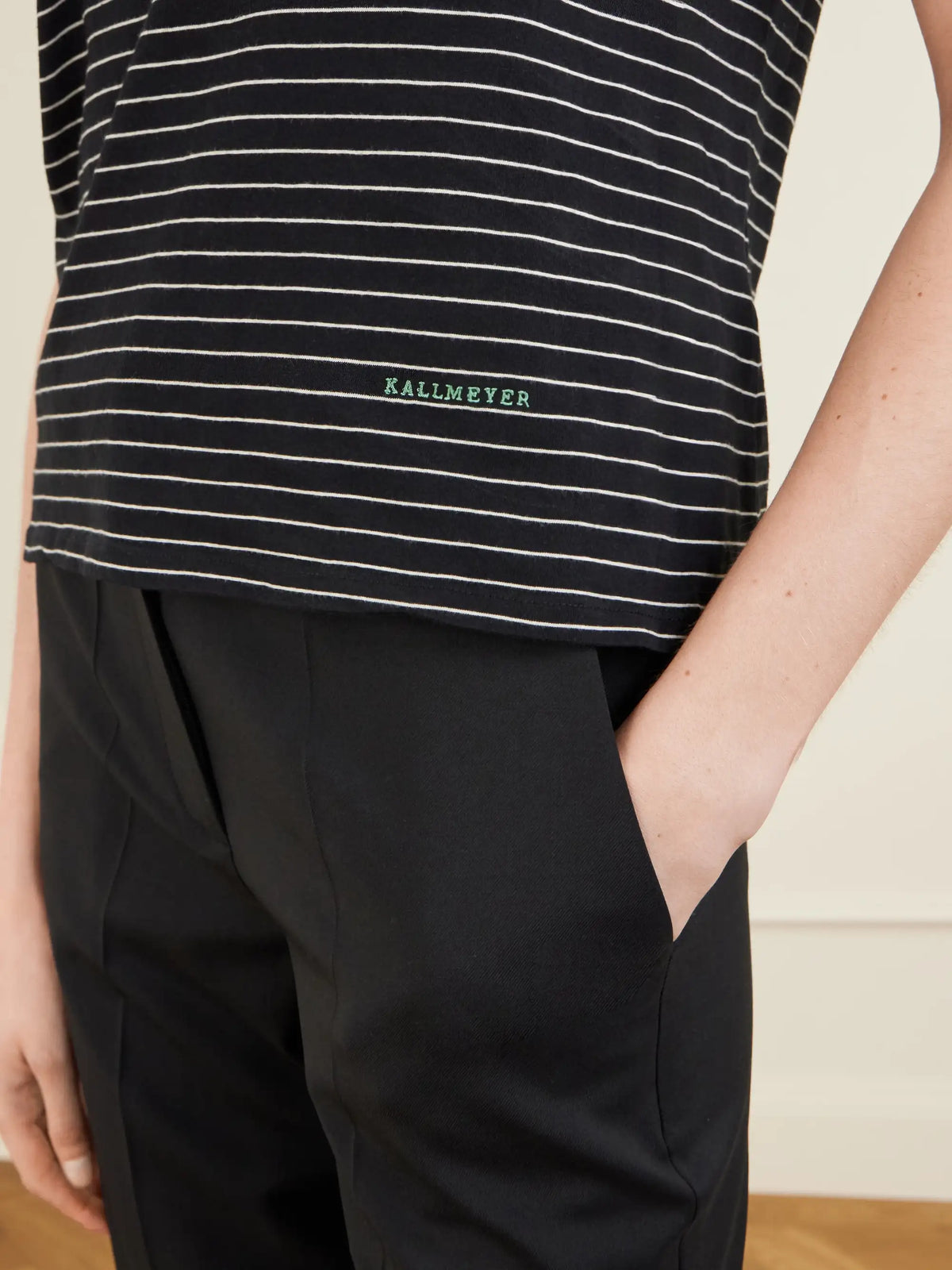 KALLMEYER Kenzie Striped Cotton-jersey T-shirt