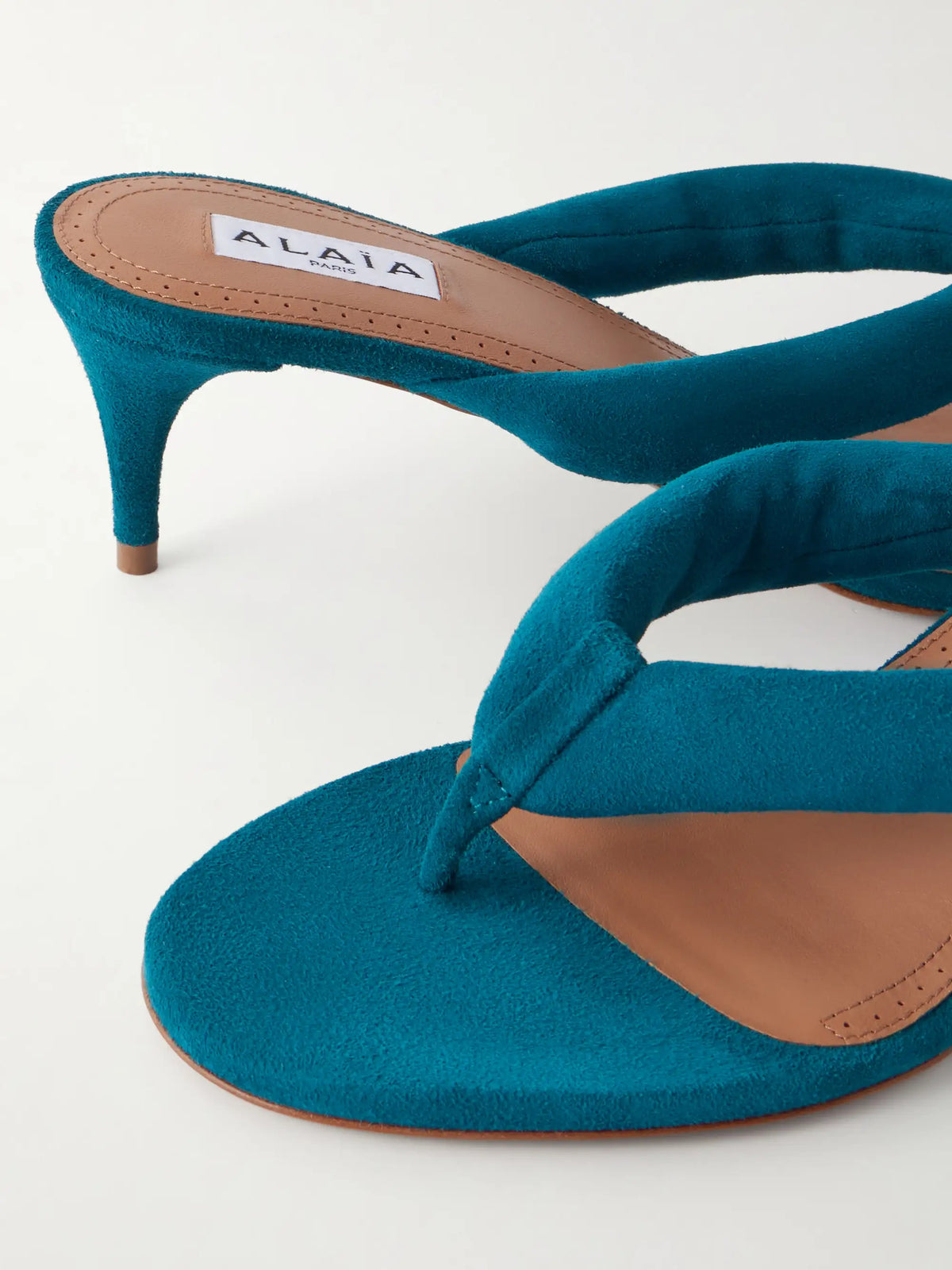 55 Padded Suede Thong Sandals