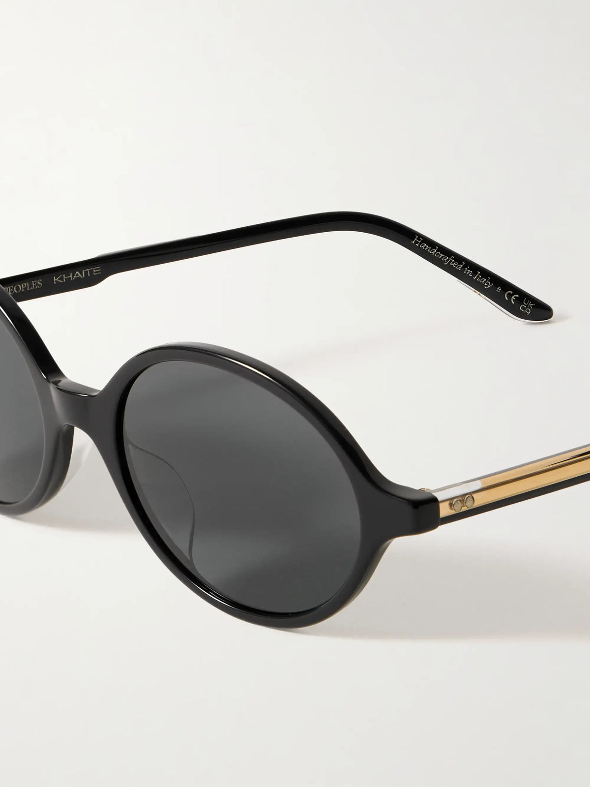 + Khaite 1989c Round-frame Acetate And Gold-tone Sunglasses