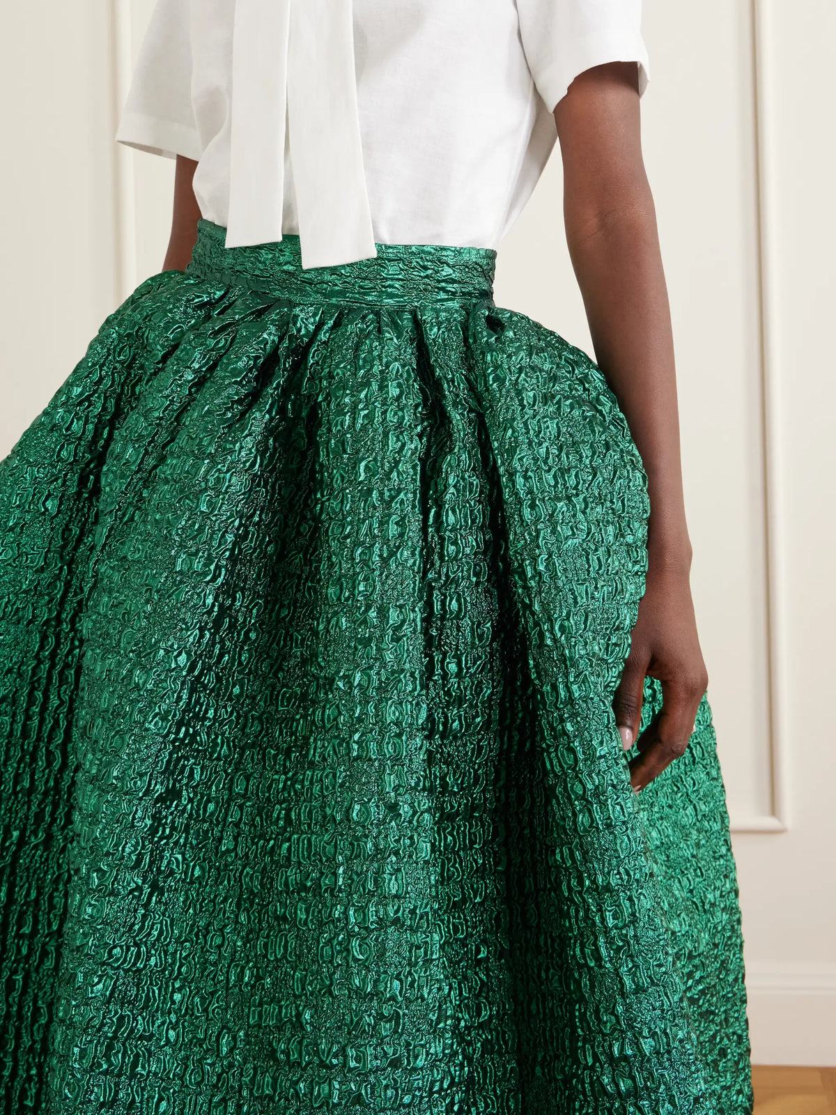 Cloqué Maxi Skirt