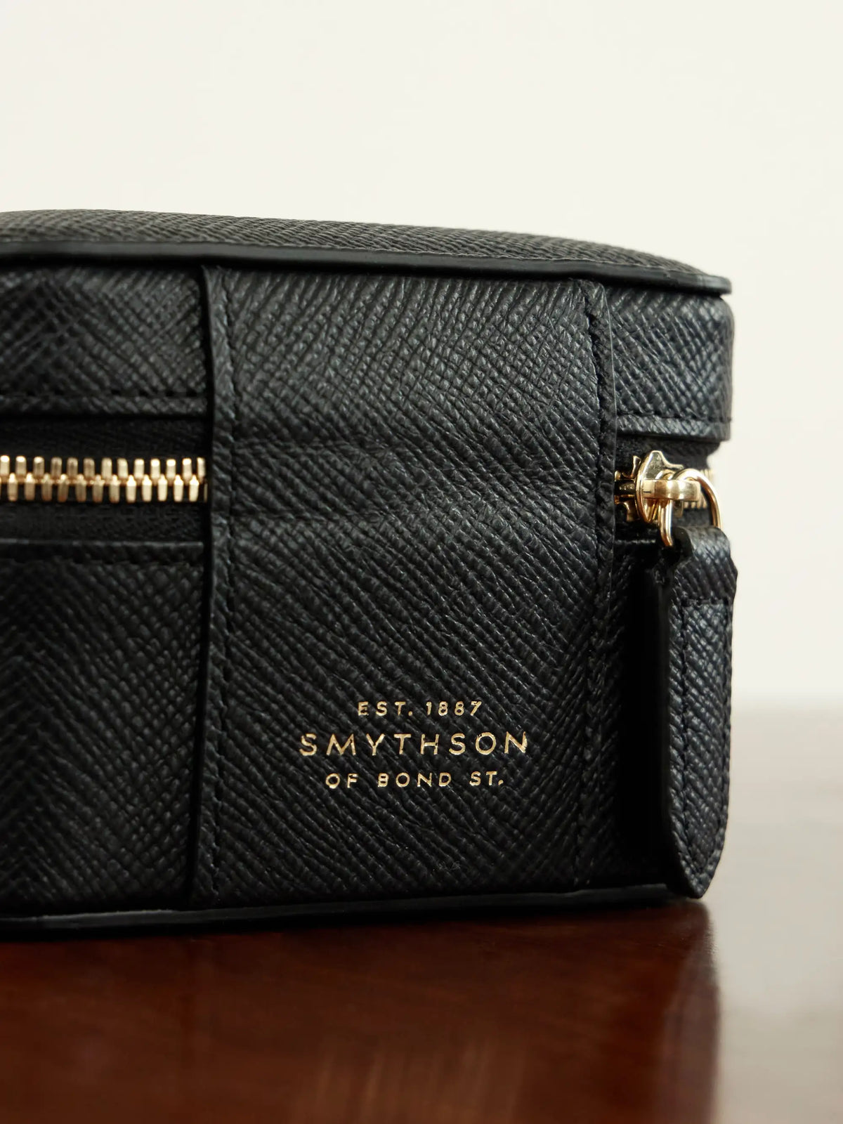 Smythson Panama Mini Leather Jewelry Box