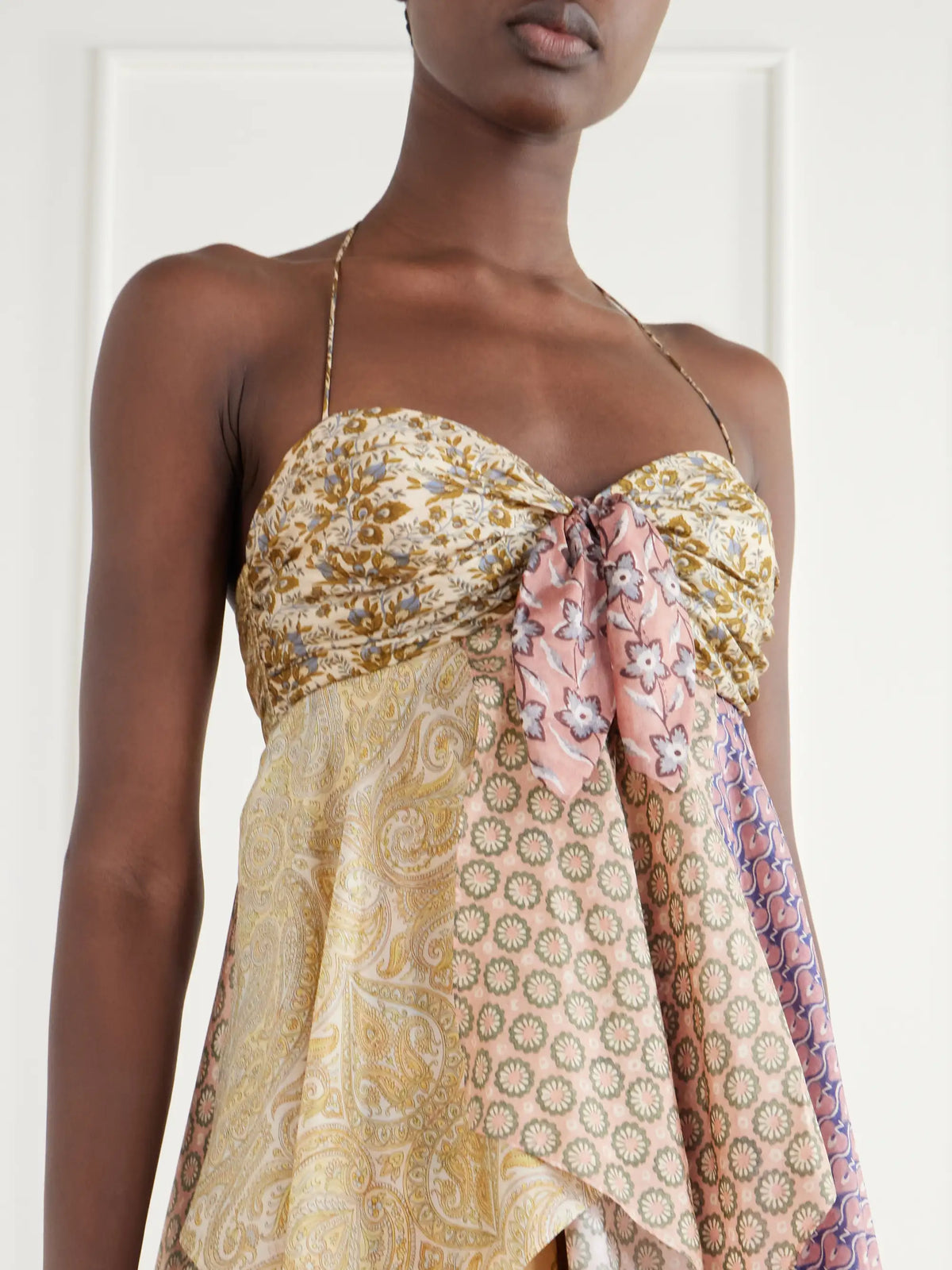 Zimmermann Fairlight Draped Printed Silk-satin Midi Dress