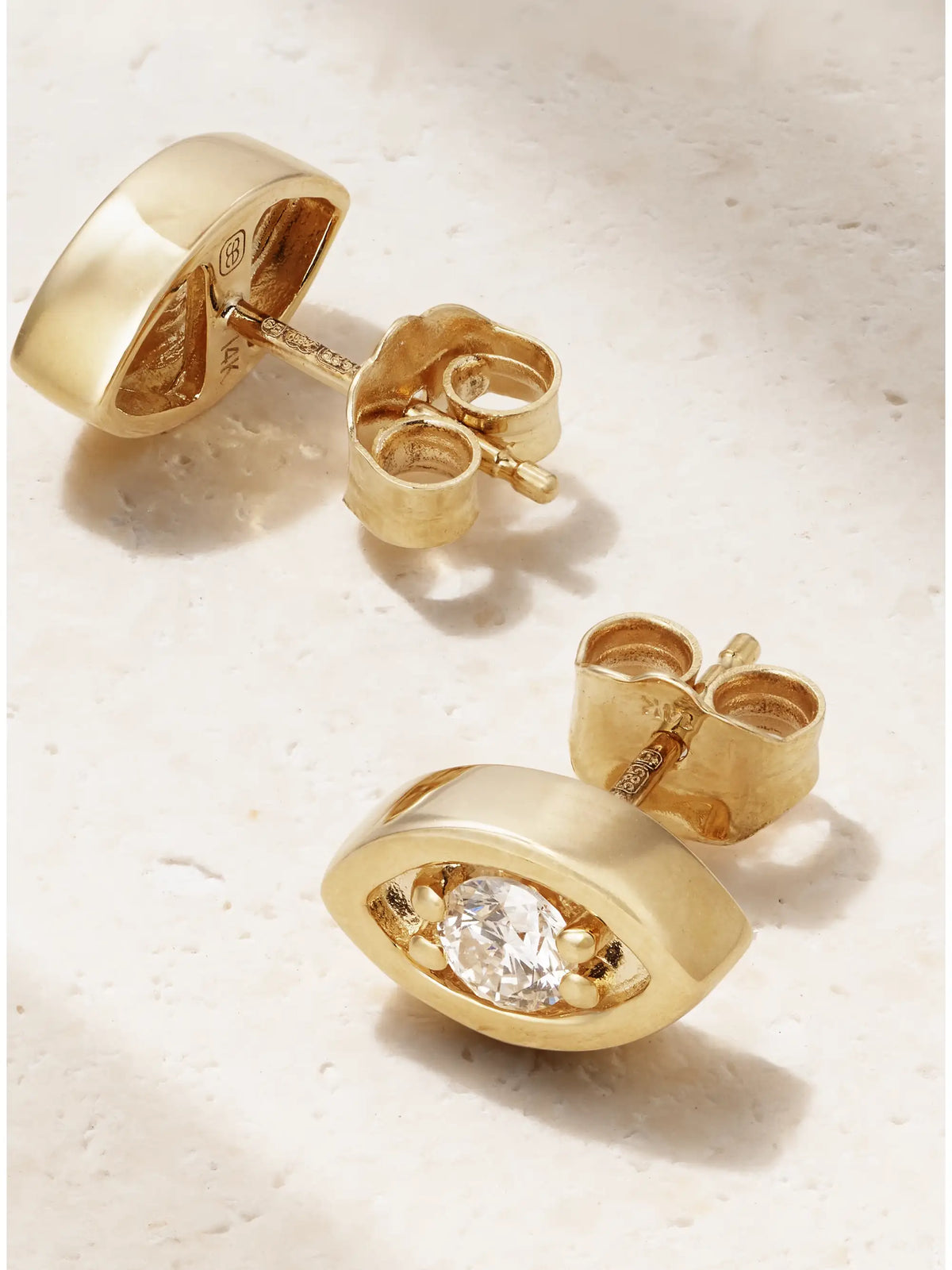Evil Eye 14-karat Gold Diamond Earrings