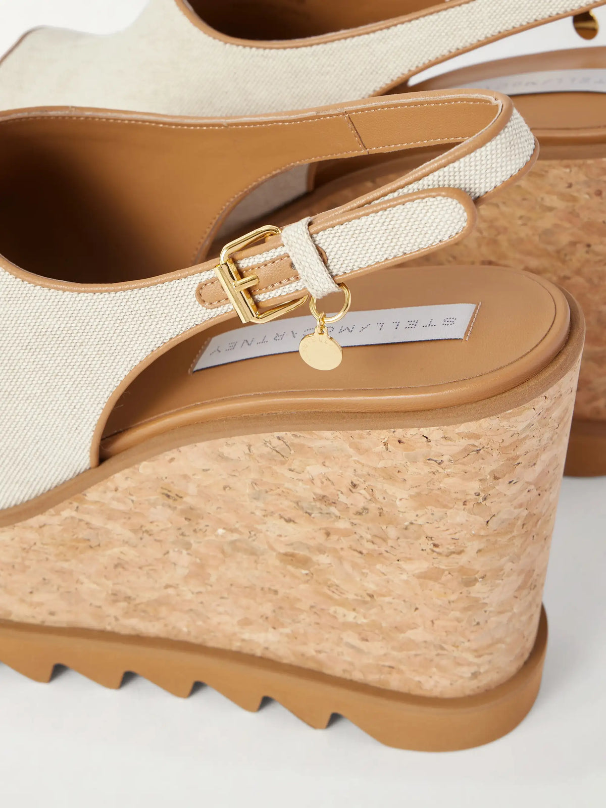 Sneakelyse Canvas Slingback Platform Wedge Sandals
