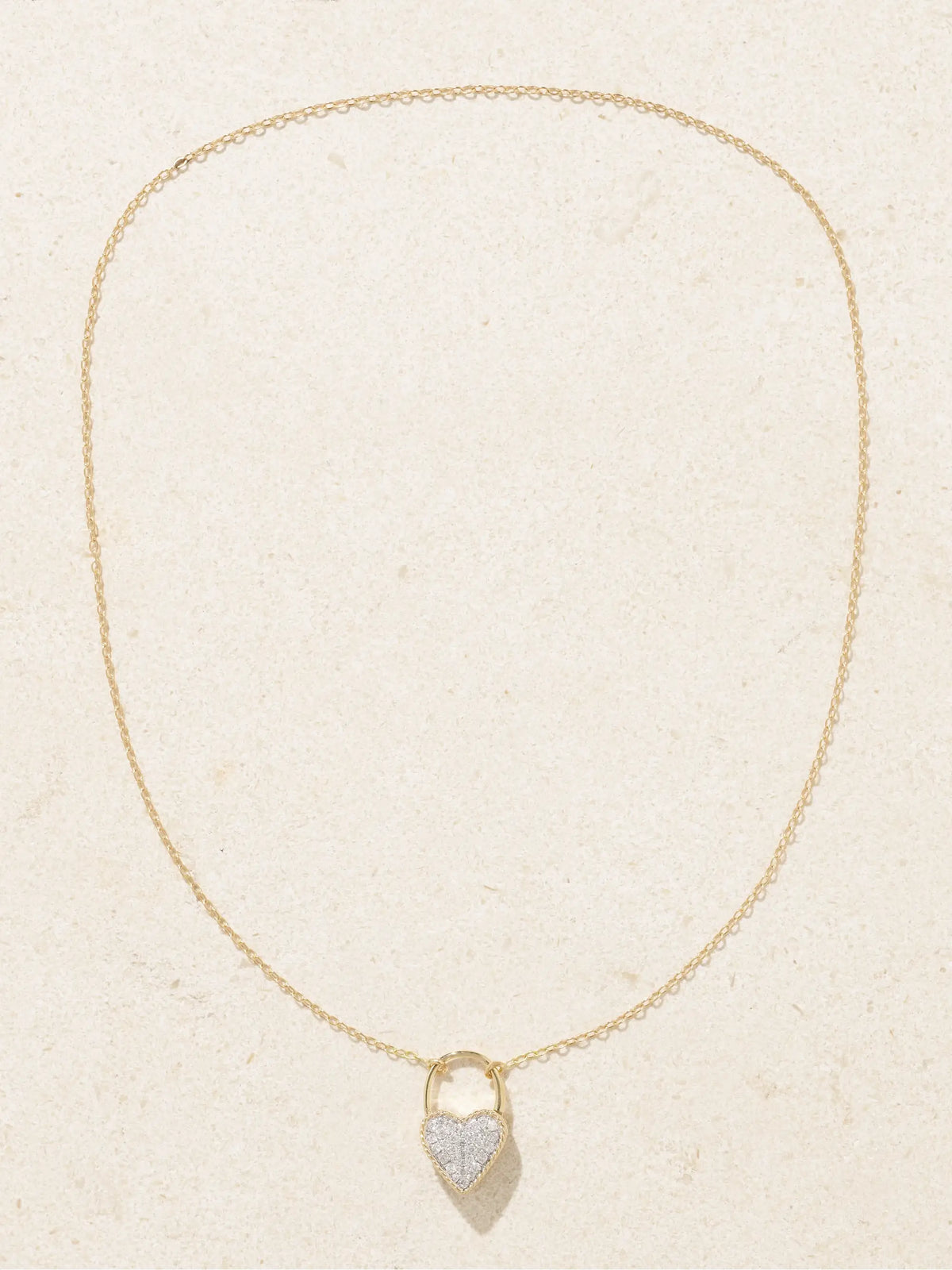 Cadenas Coeur 9 And 18-karat Gold Diamond Necklace