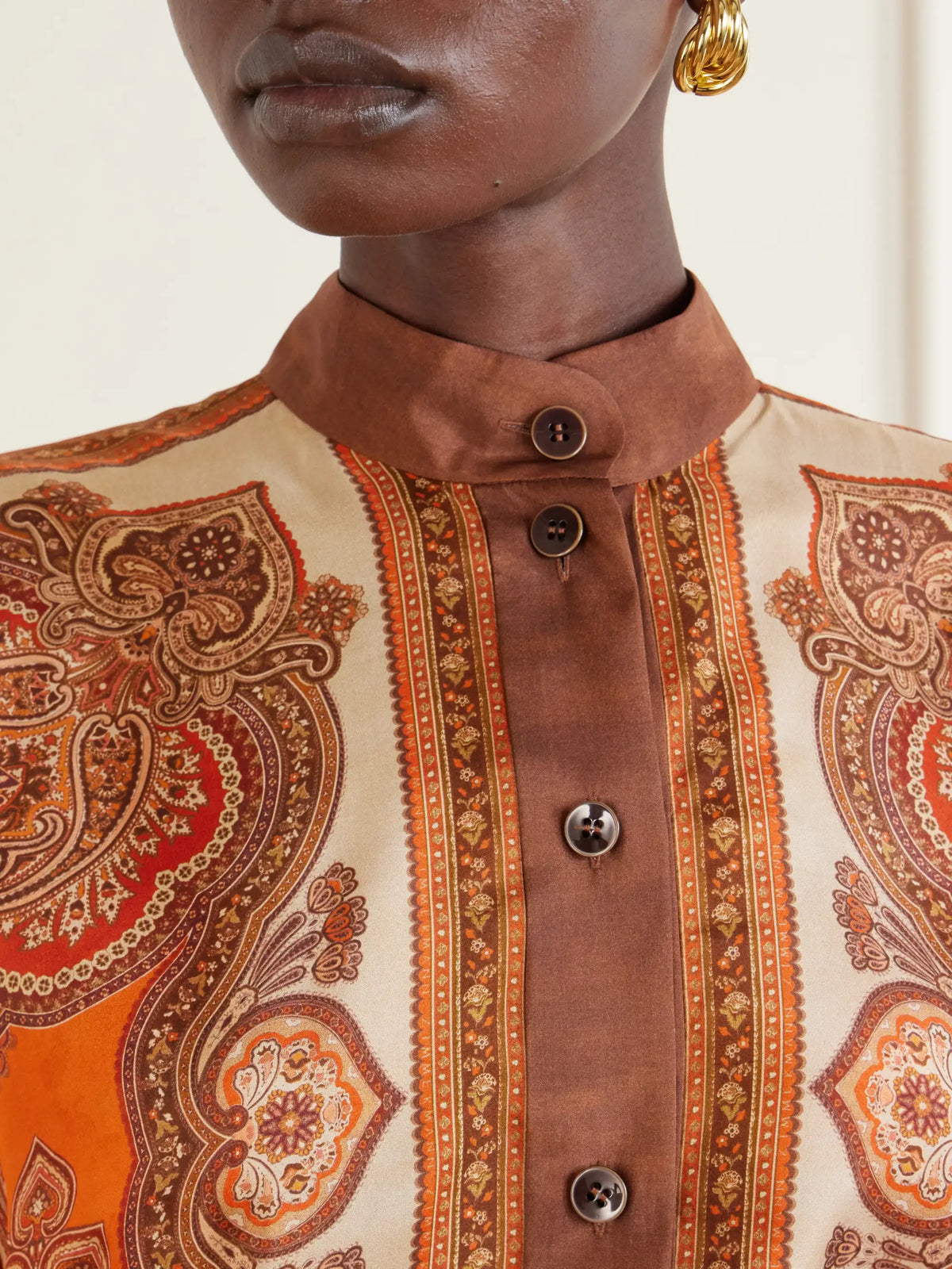 Zimmermann Mahon Dolman Printed Silk-satin Shirt