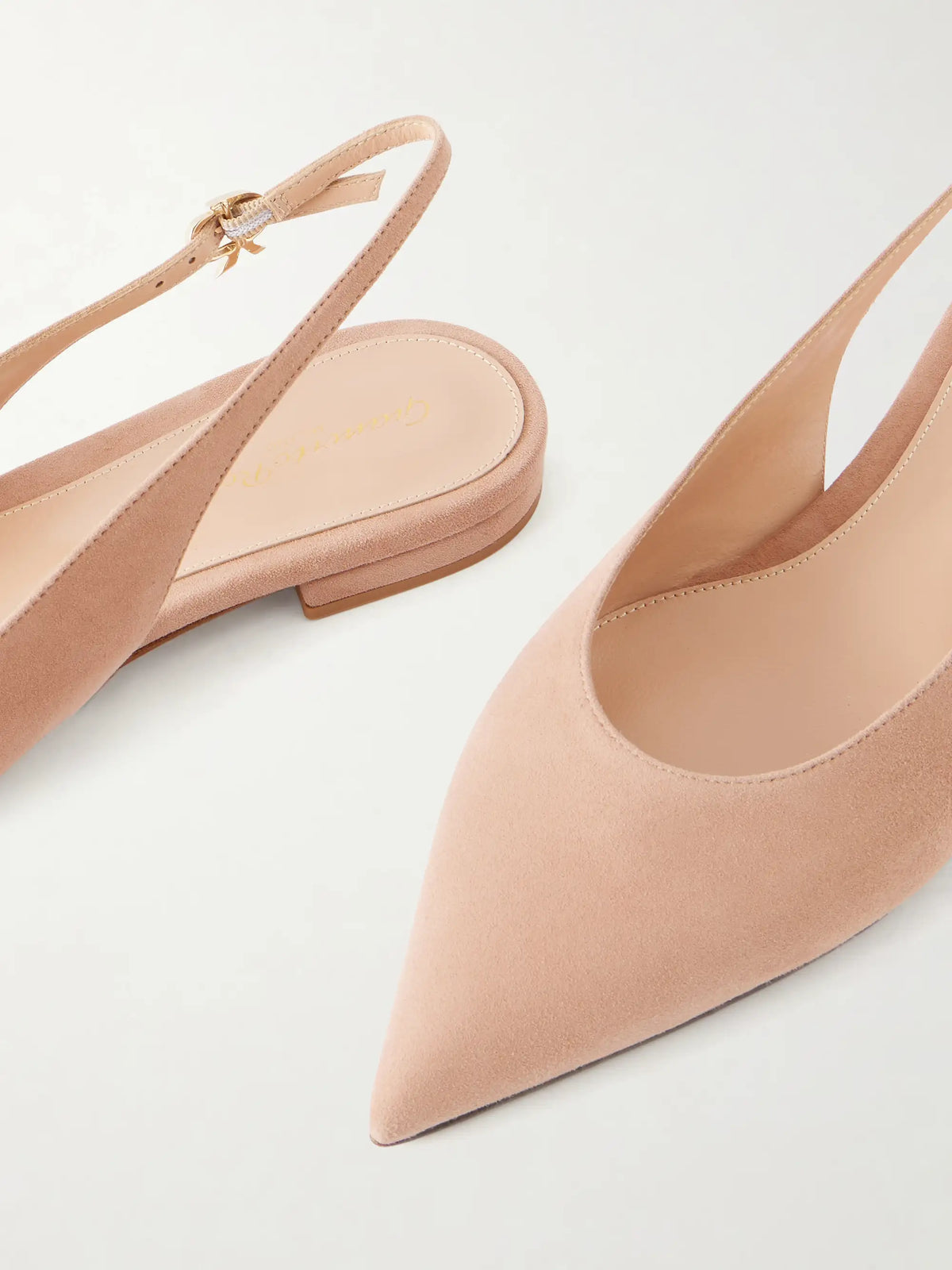 Robbie Suede Slingback Ballet Flats