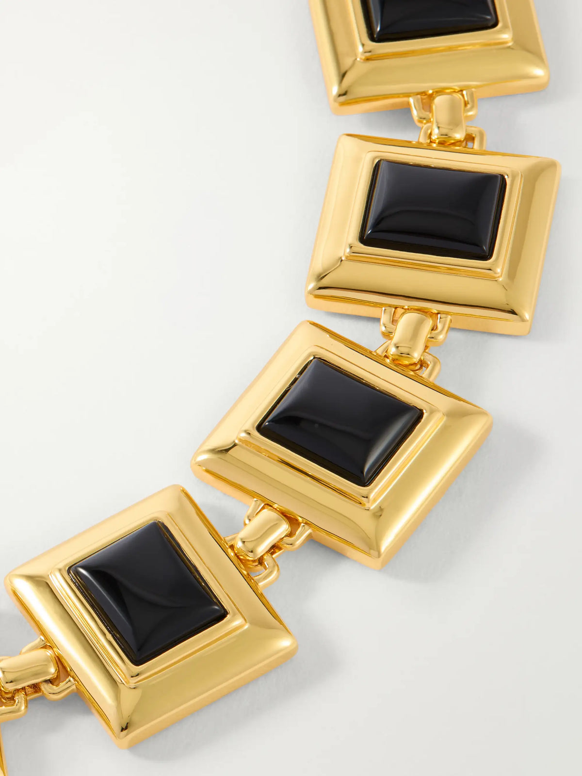 Déhanche Gold-plated Onyx Tennis Bracelet