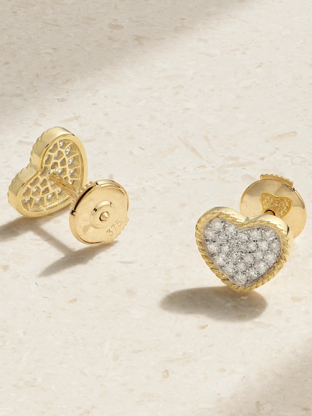 9-karat Gold Diamond Earrings