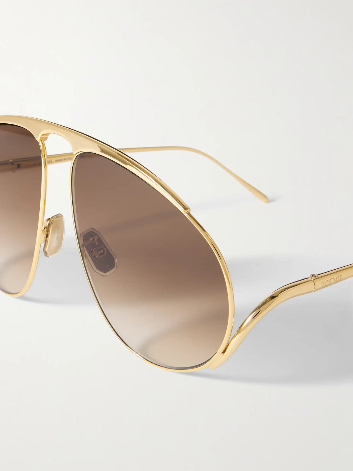 Aviator-style Gold-tone Sunglasses