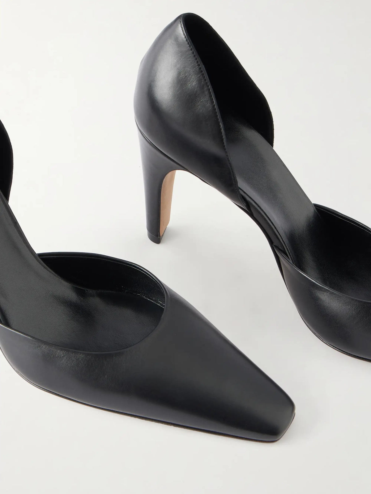 The Row Pia D'orsay Leather Pumps