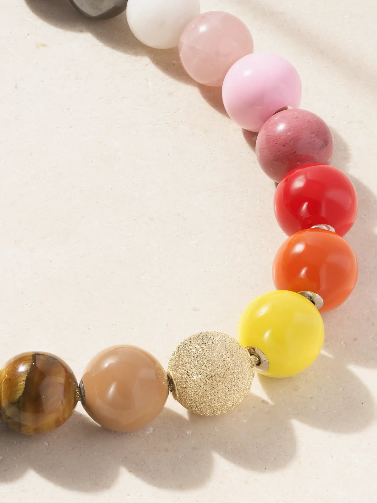 Soho Downtown 18-karat Gold, Enamel, Multi-stone And Lurex Necklace