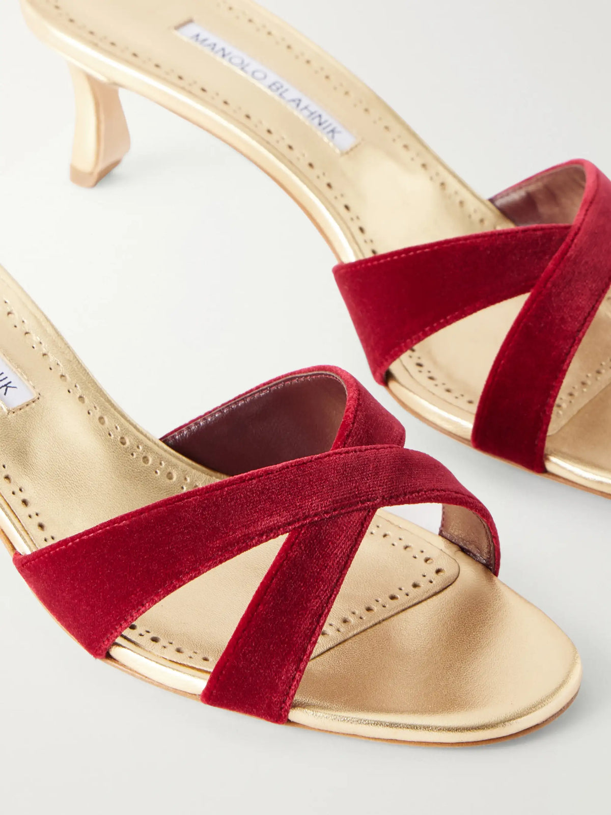 Manolo Blahnik Callydramu 50 Velvet Sandals