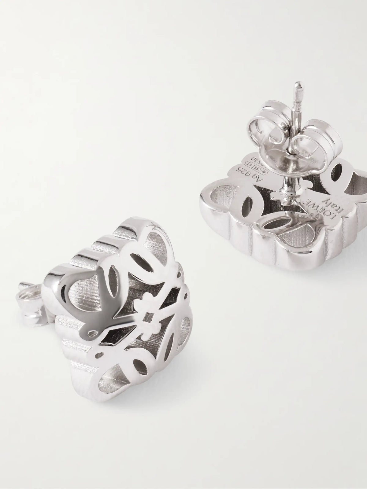 Bombe Anagram Silver Earrings