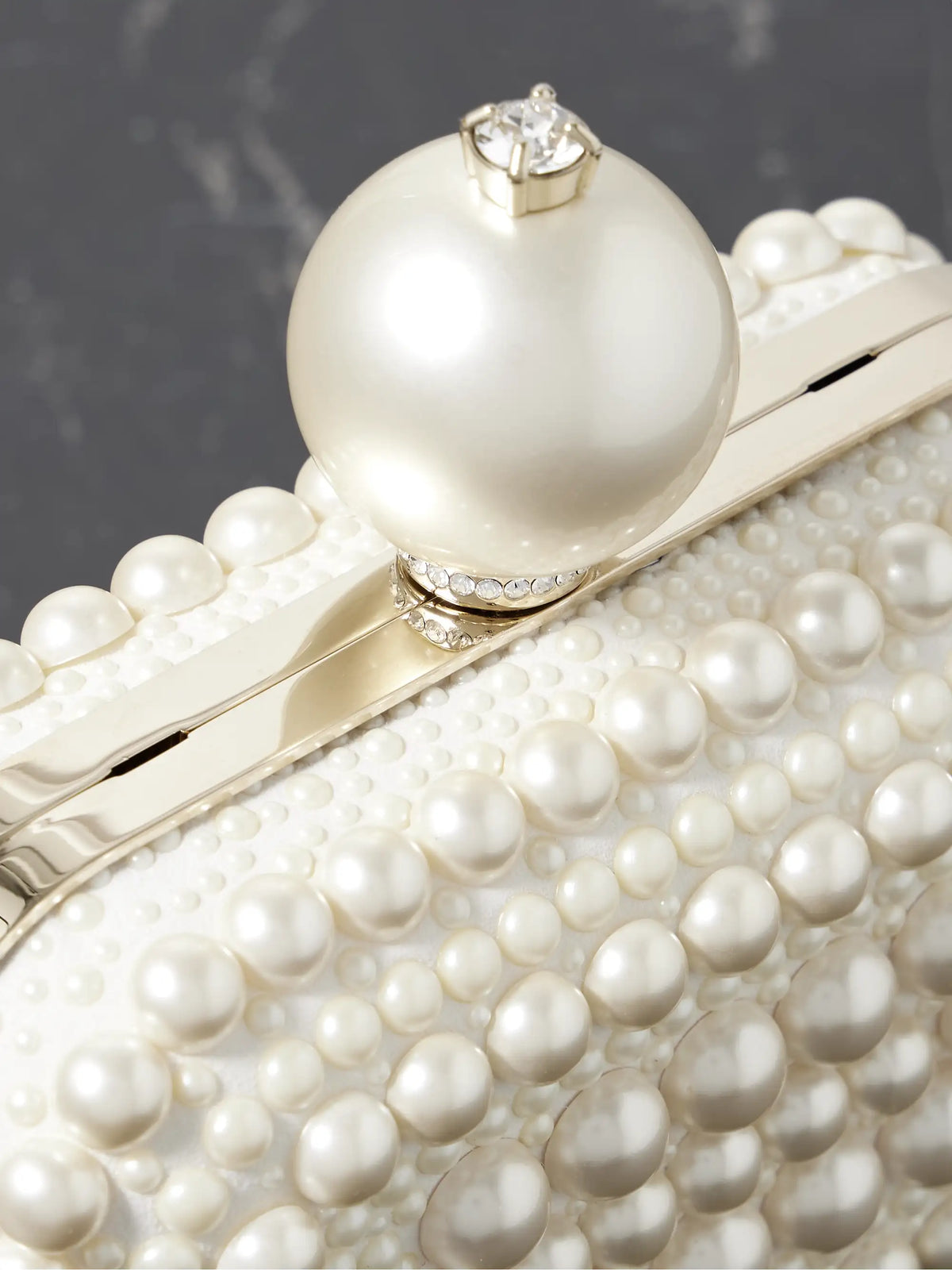 Cloud Micro Embellished Satin Clutch