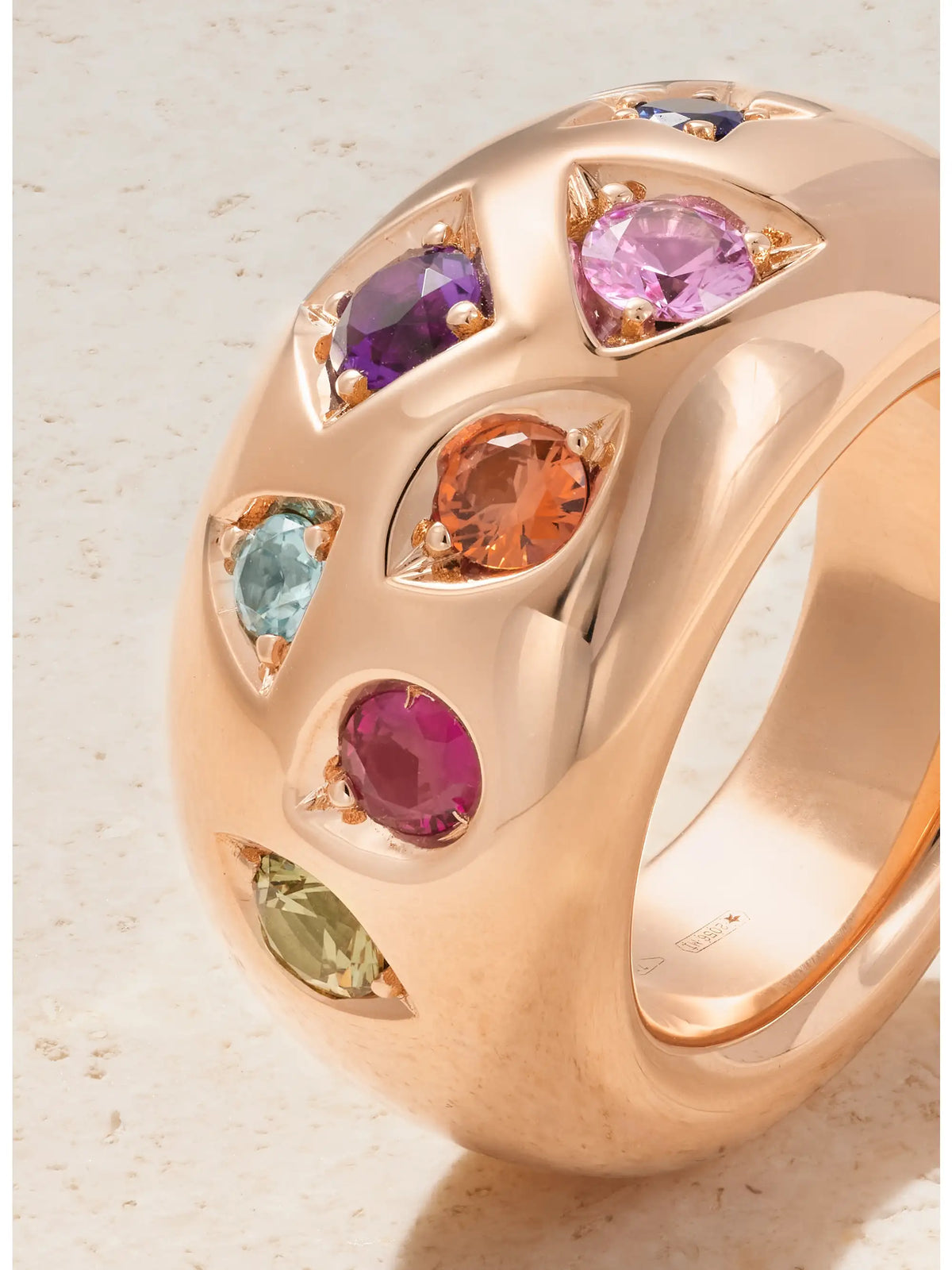 Iconica 18-karat Rose Multi-stone Ring
