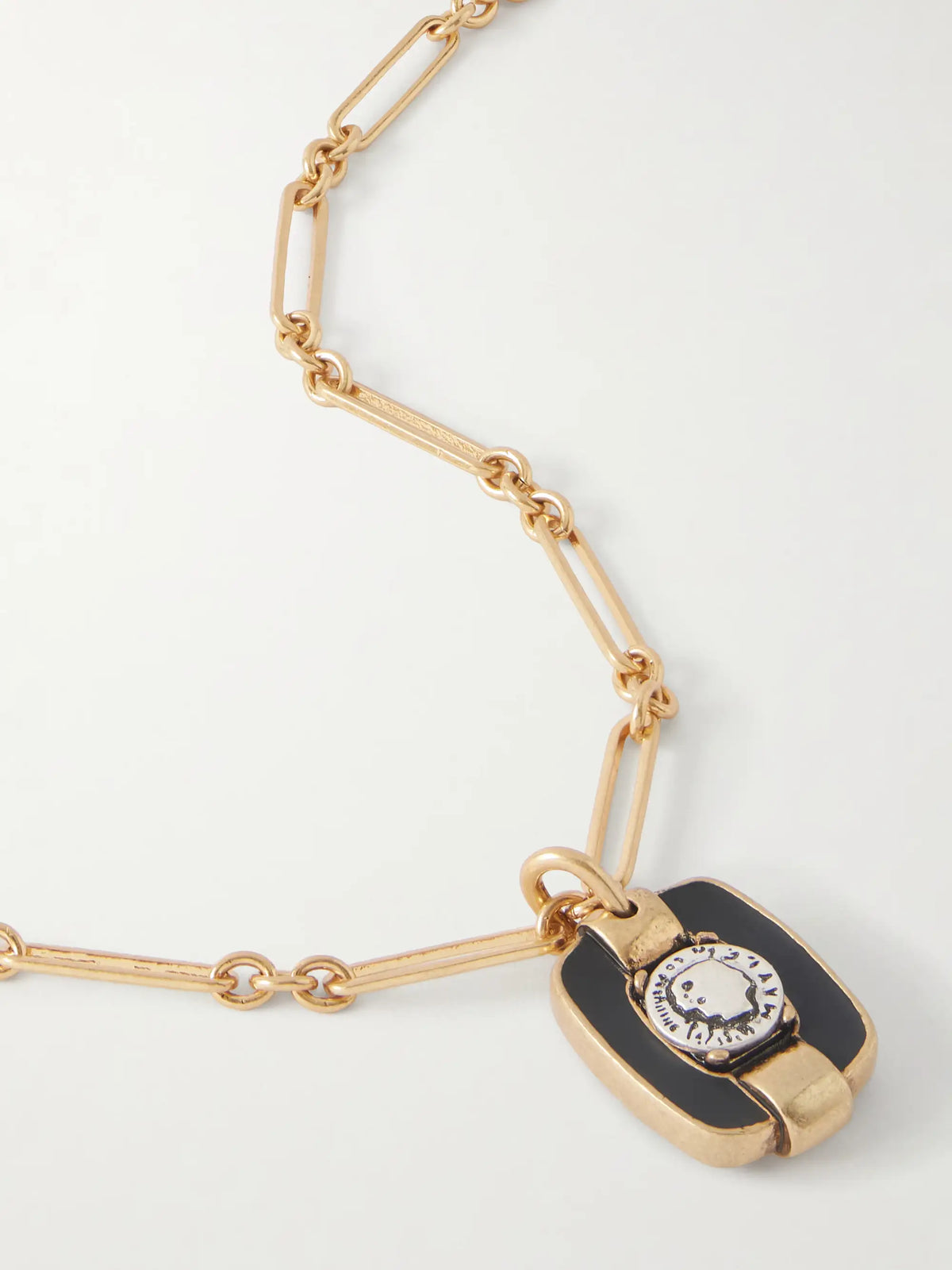 Figura M Gold-plated Enamel Necklace