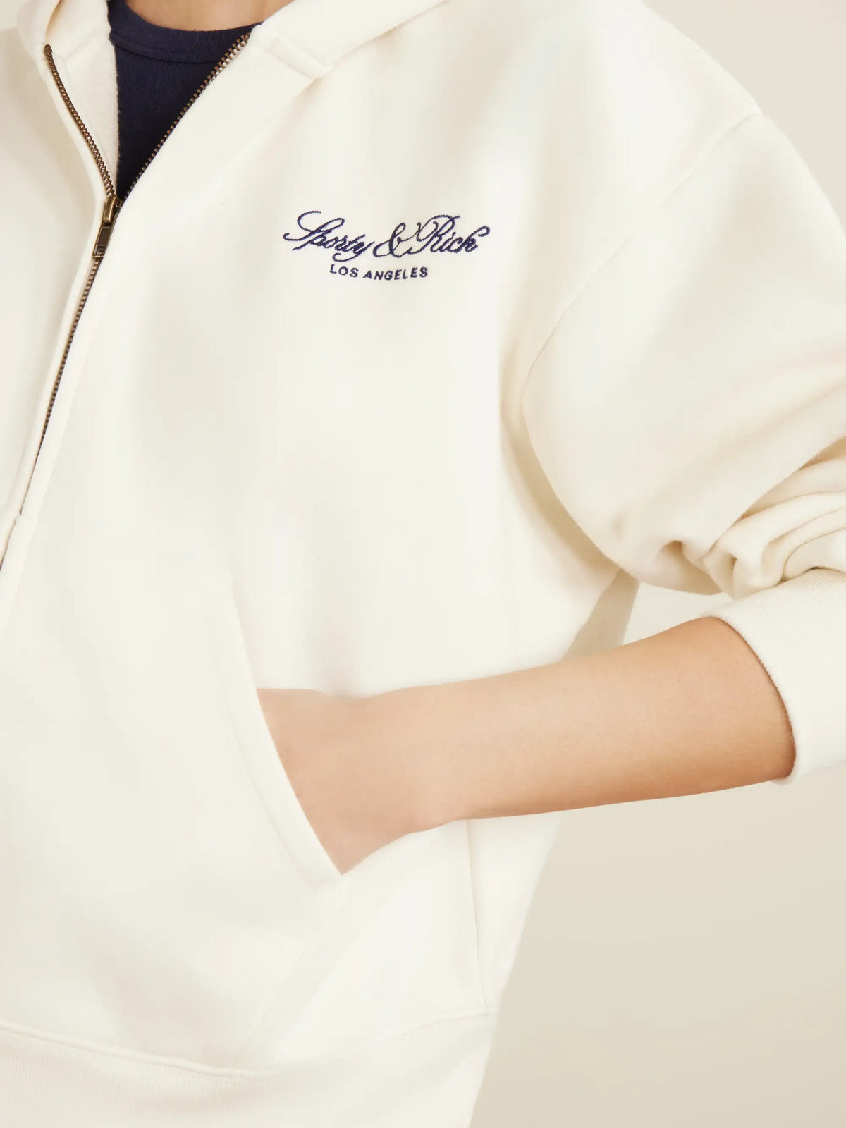 Sporty & Rich Vendome La Embroidered Cotton-fleece Hoodie