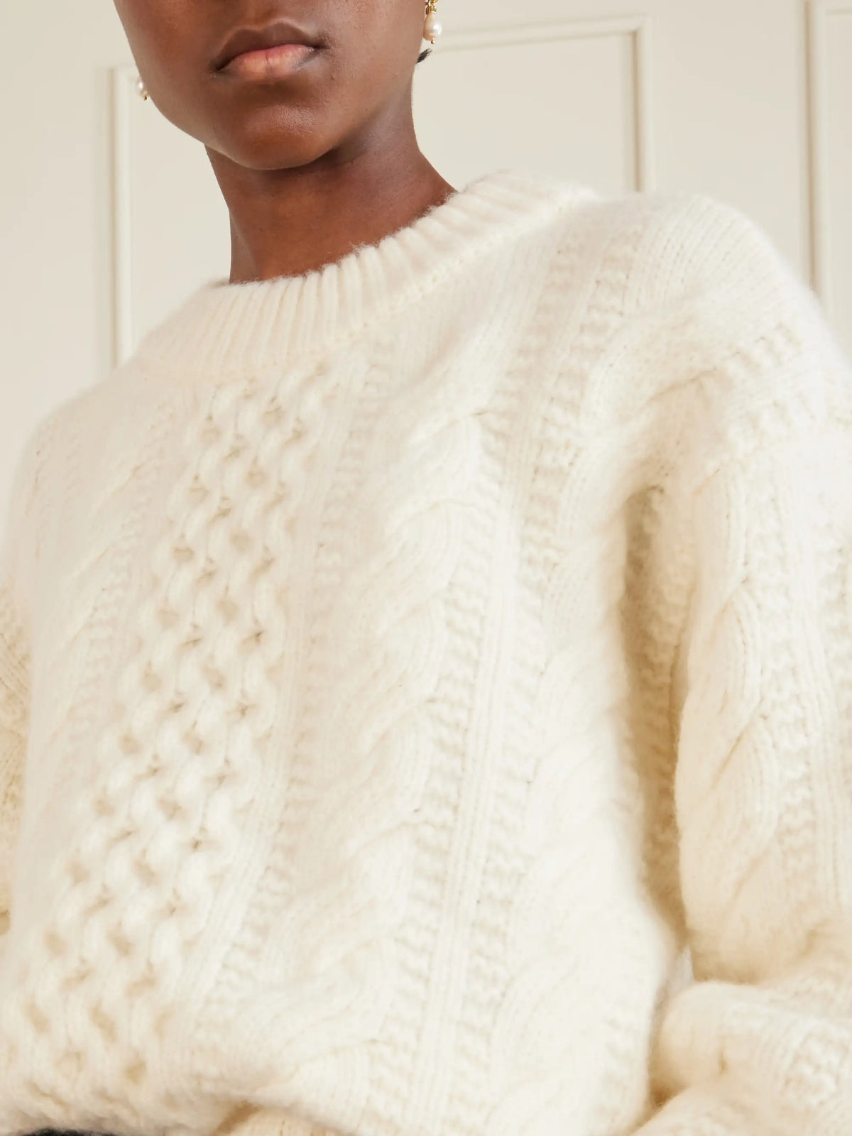 DÔEN Hallstatt Cable-knit Wool And Cashmere-blend Sweater