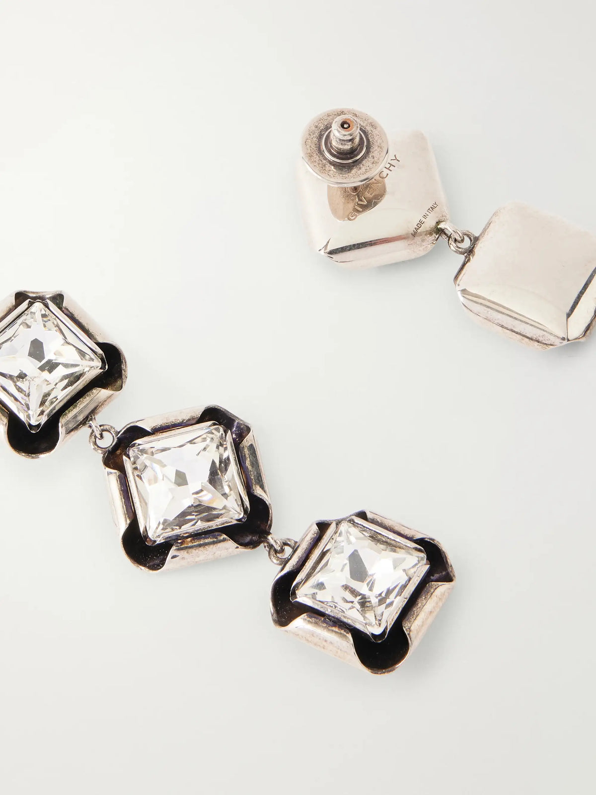 Givenchy Silver-tone Crystal Earrings