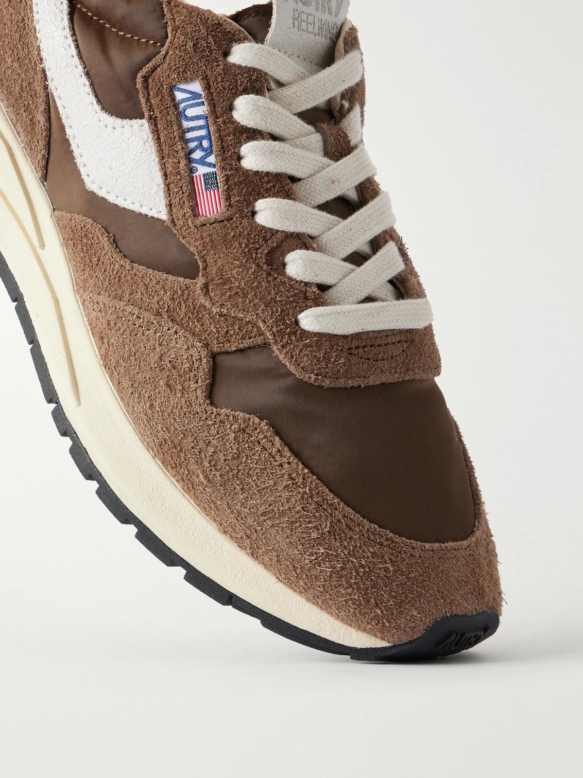 Autry Reelwind Low Suede-trimmed Leather Sneakers