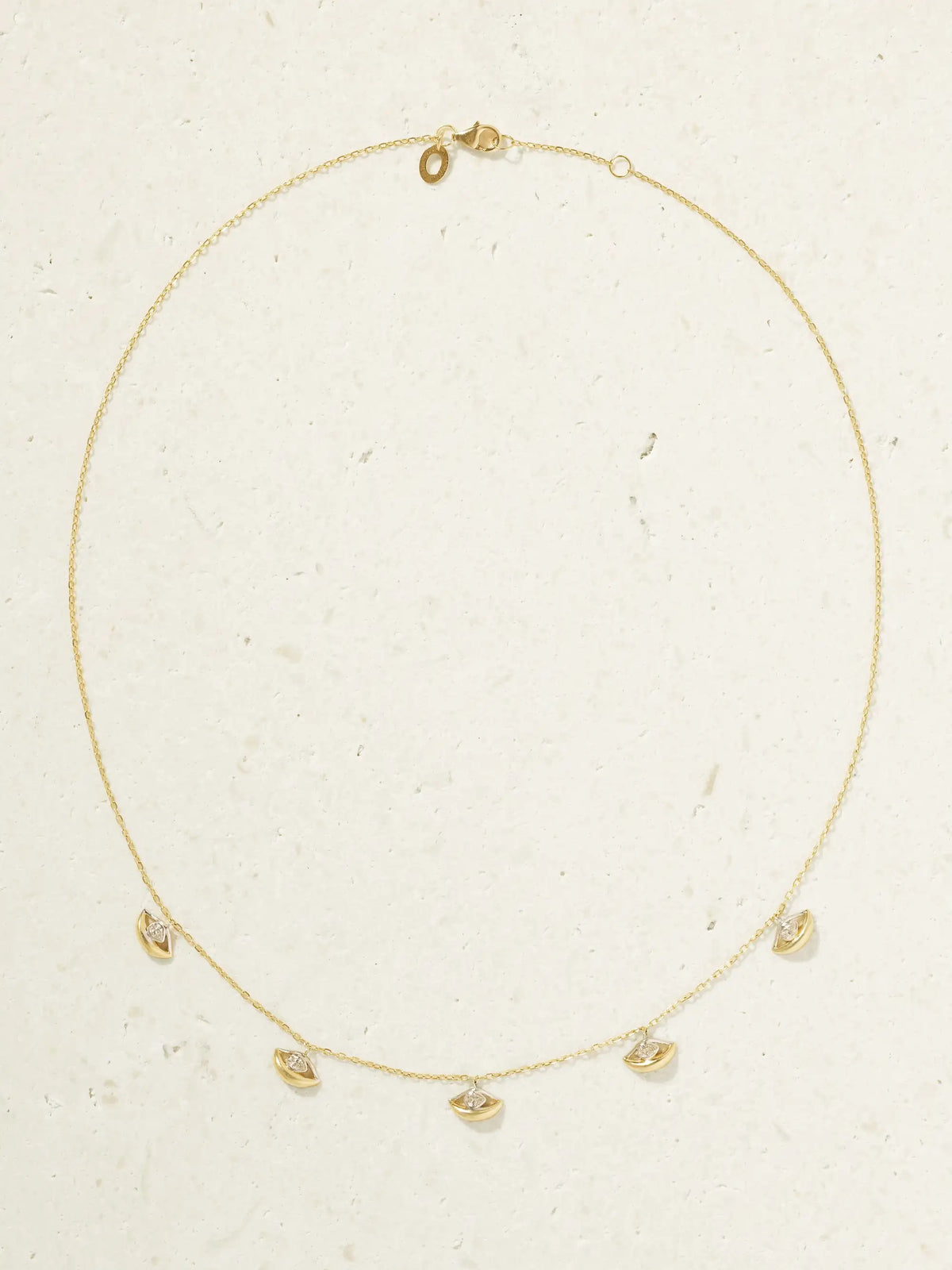 Five Mini Eyes 18-karat Gold Diamond Chocker