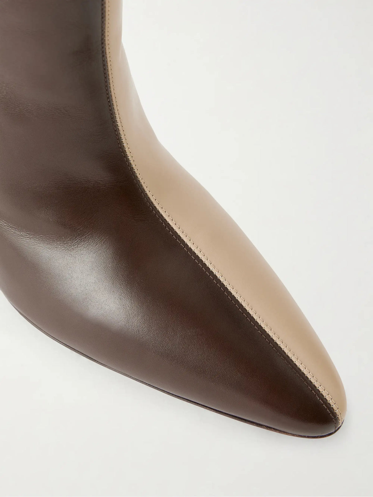 Two Faced 80 Color-block Leather Boots